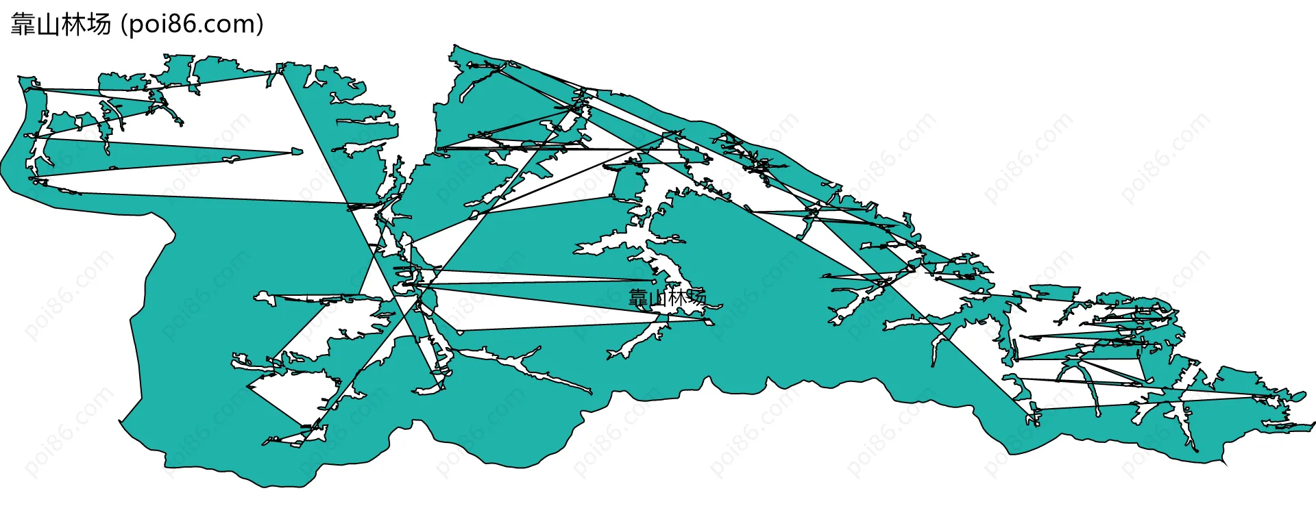 靠山林场边界地图