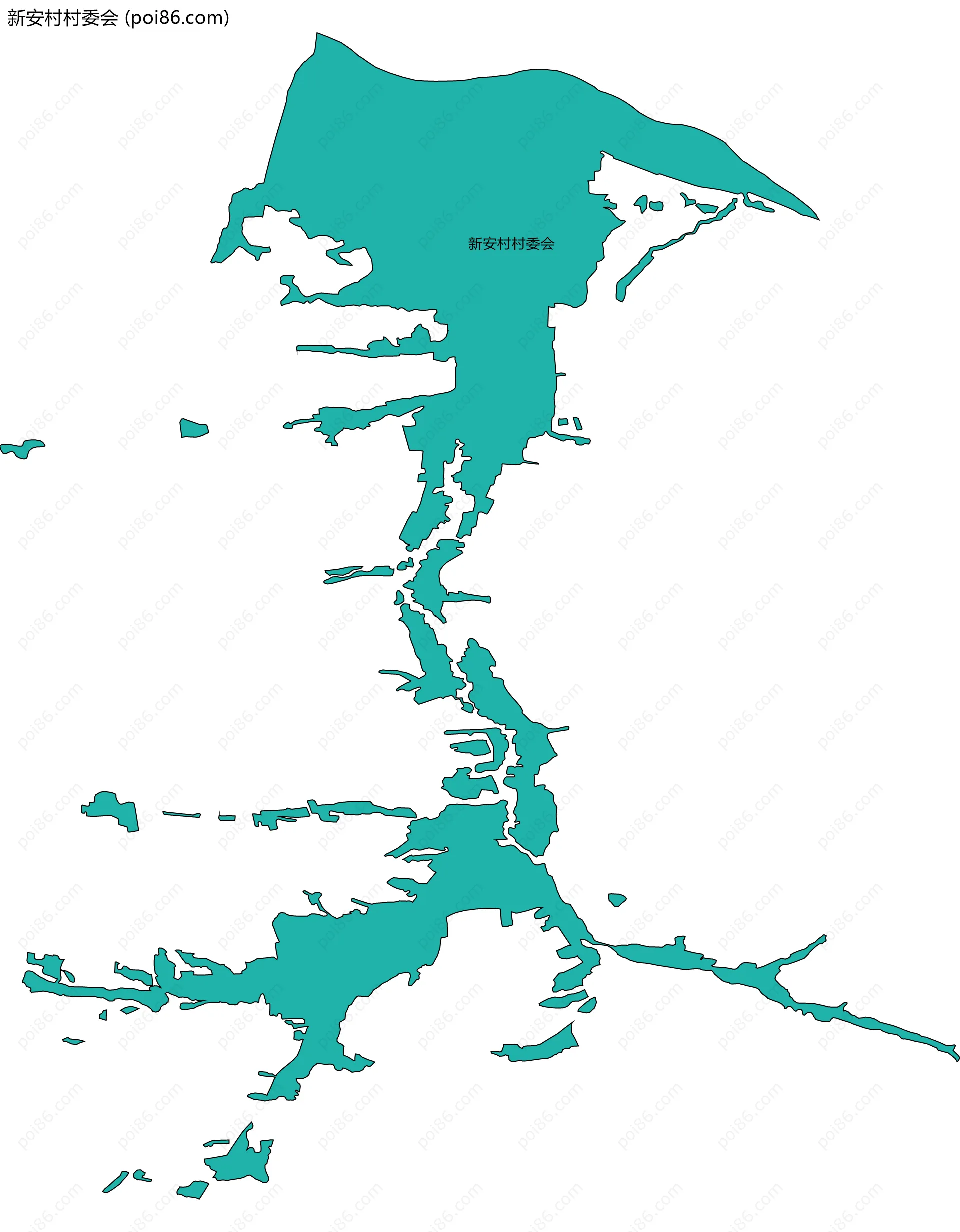 新安村村委会边界地图