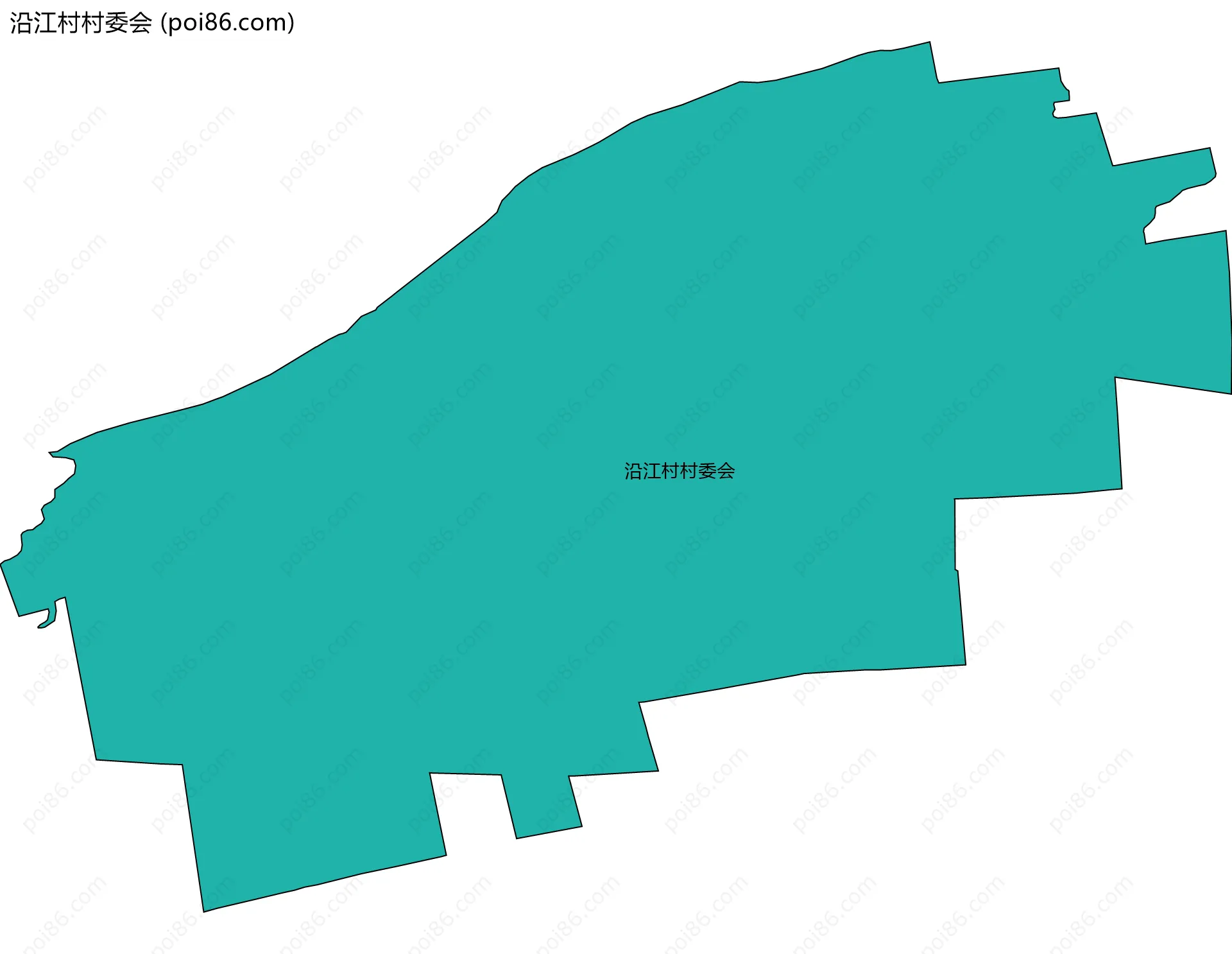 沿江村村委会边界地图