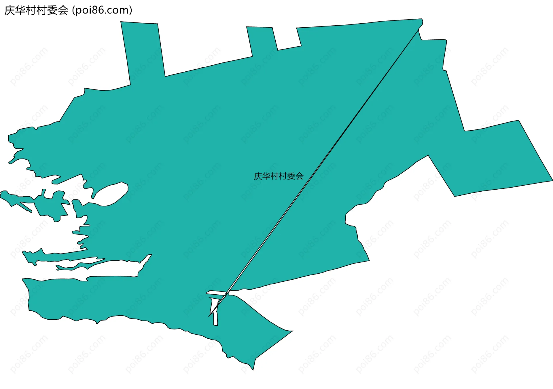 庆华村村委会边界地图