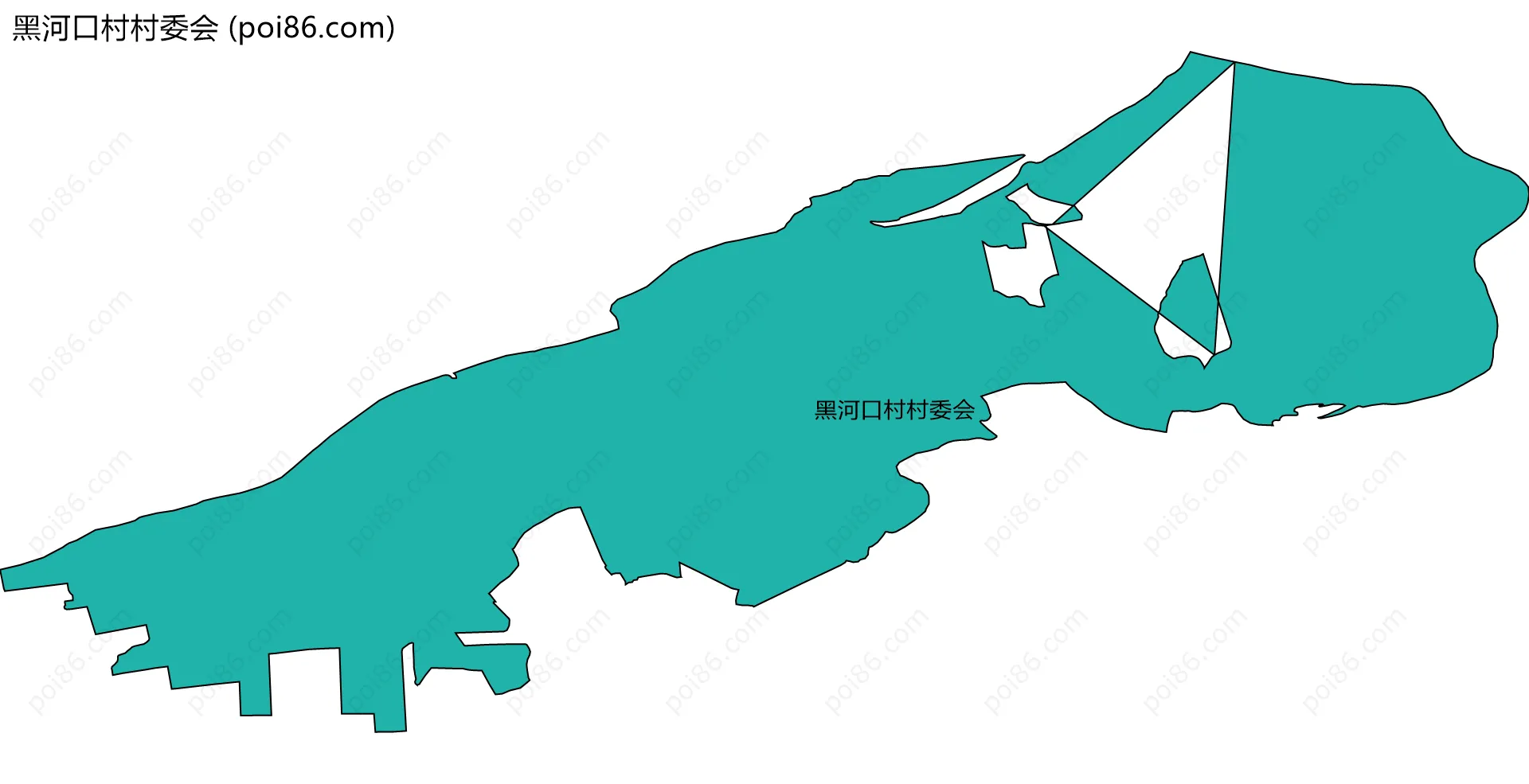 黑河口村村委会边界地图