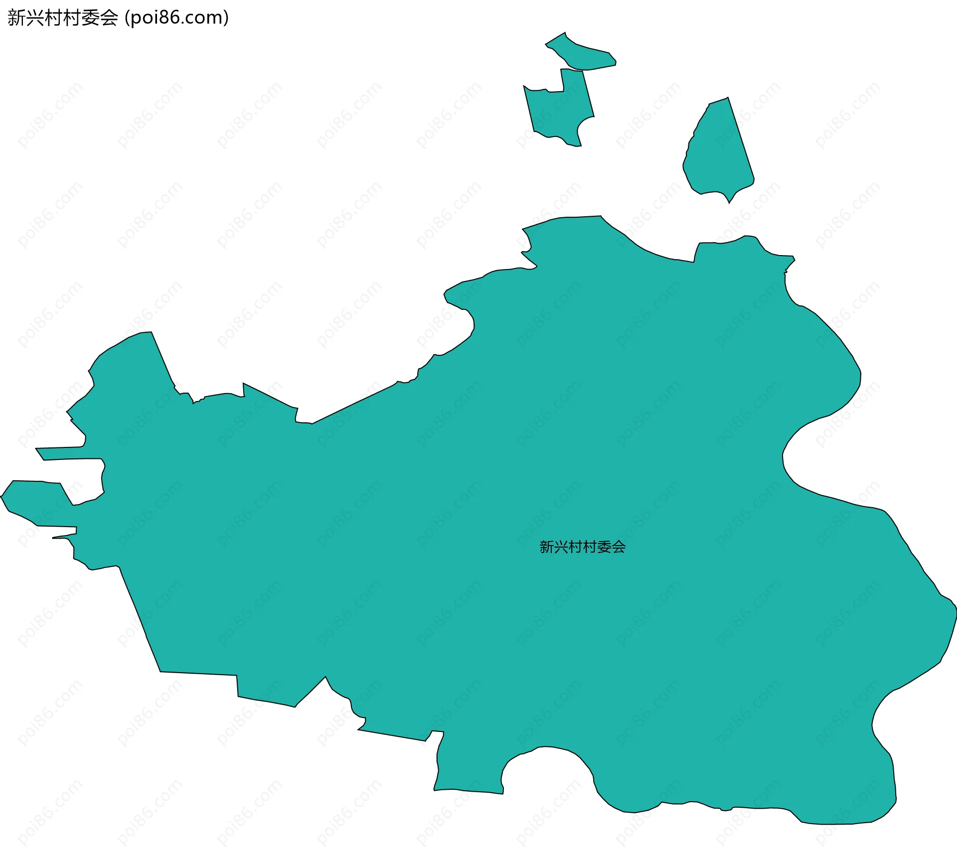 新兴村村委会边界地图