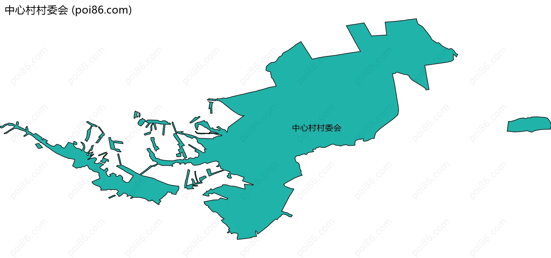 中心村村委会边界地图