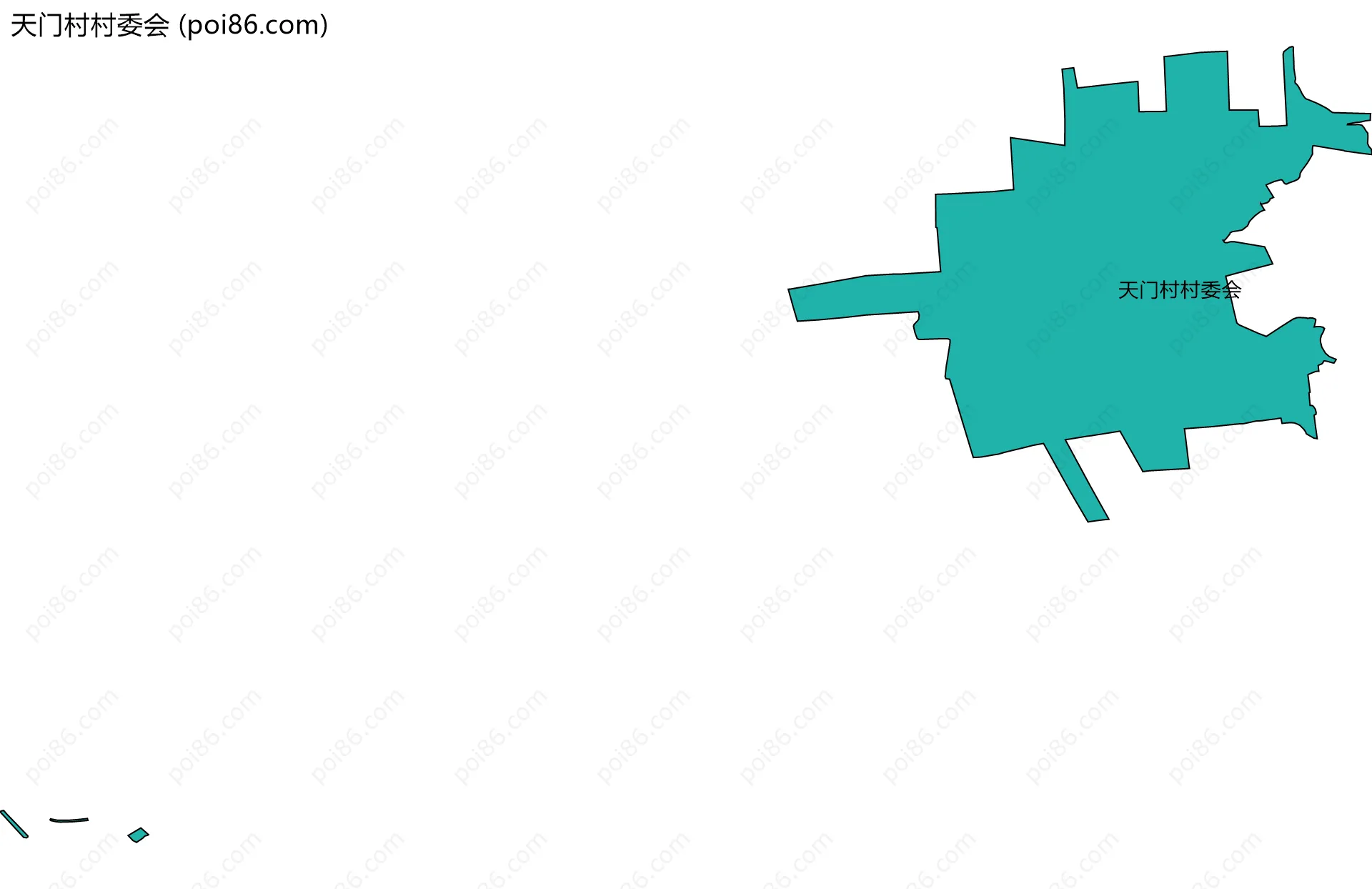 天门村村委会边界地图