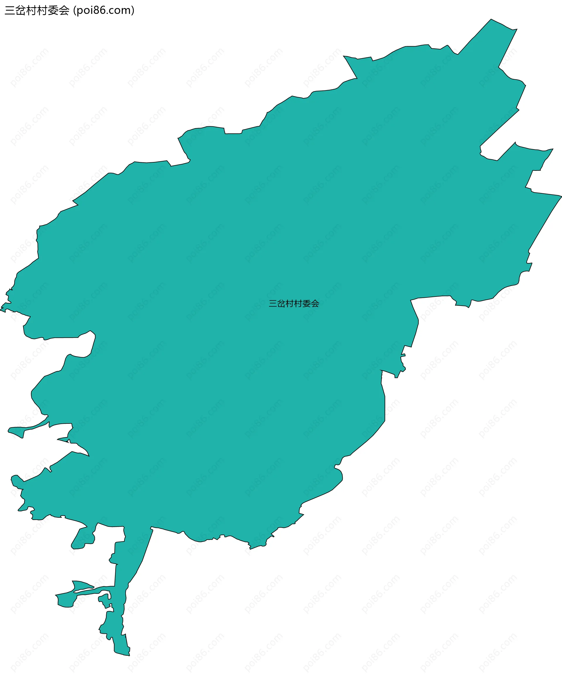 三岔村村委会边界地图
