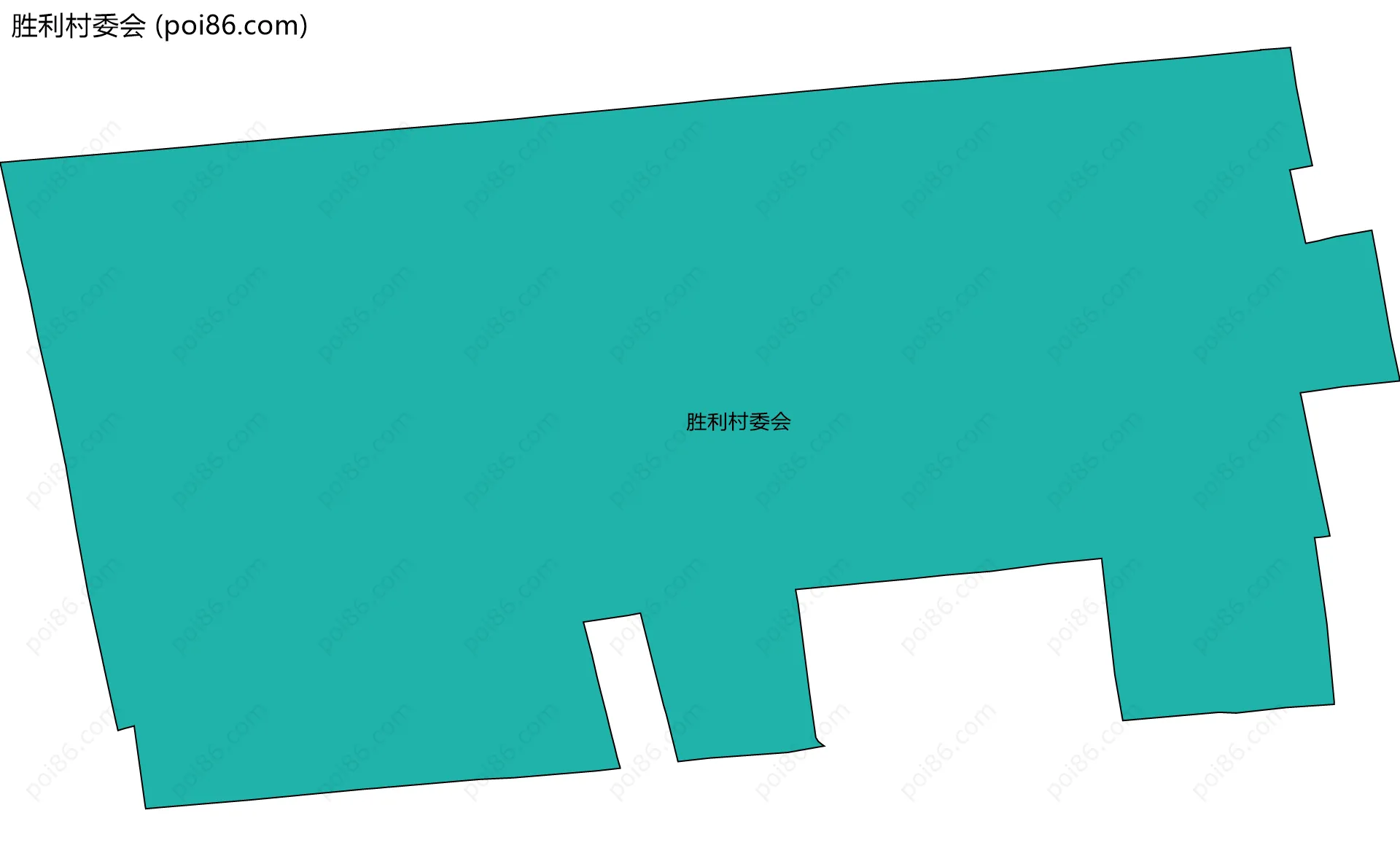胜利村委会边界地图