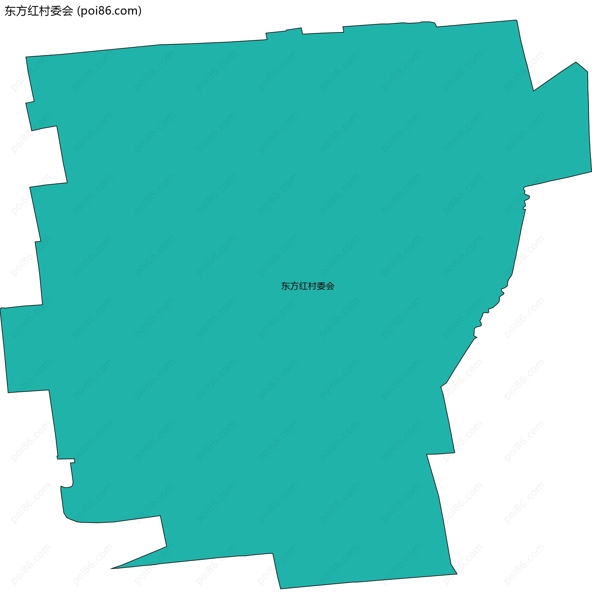 东方红村委会边界地图