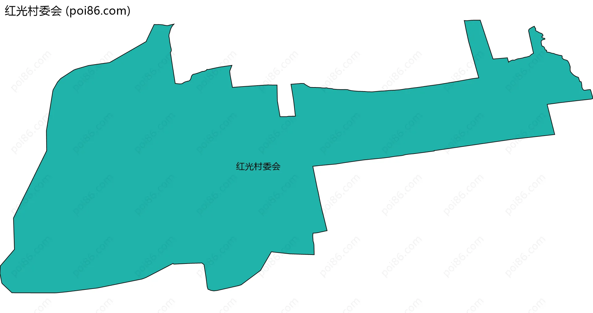 红光村委会边界地图