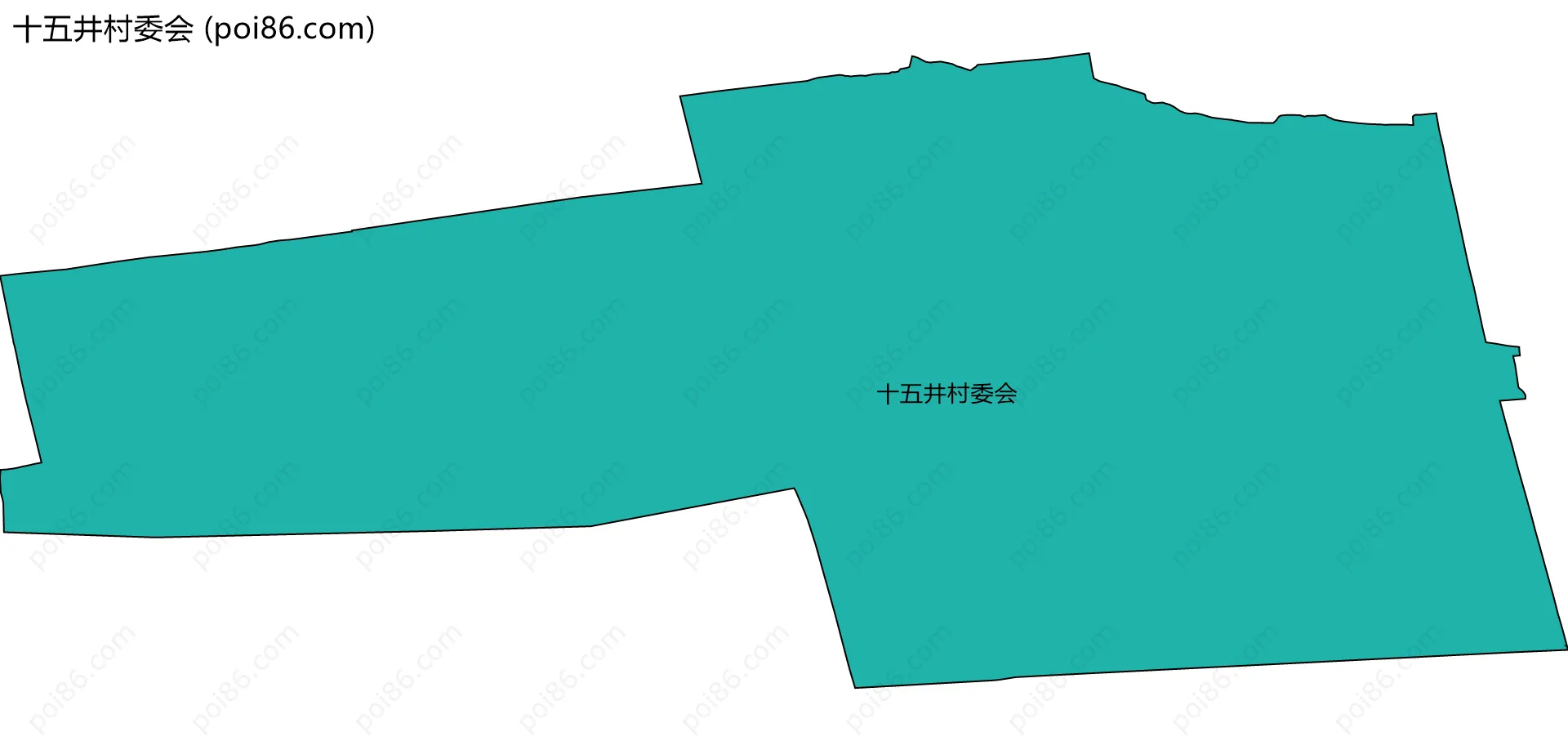 十五井村委会边界地图