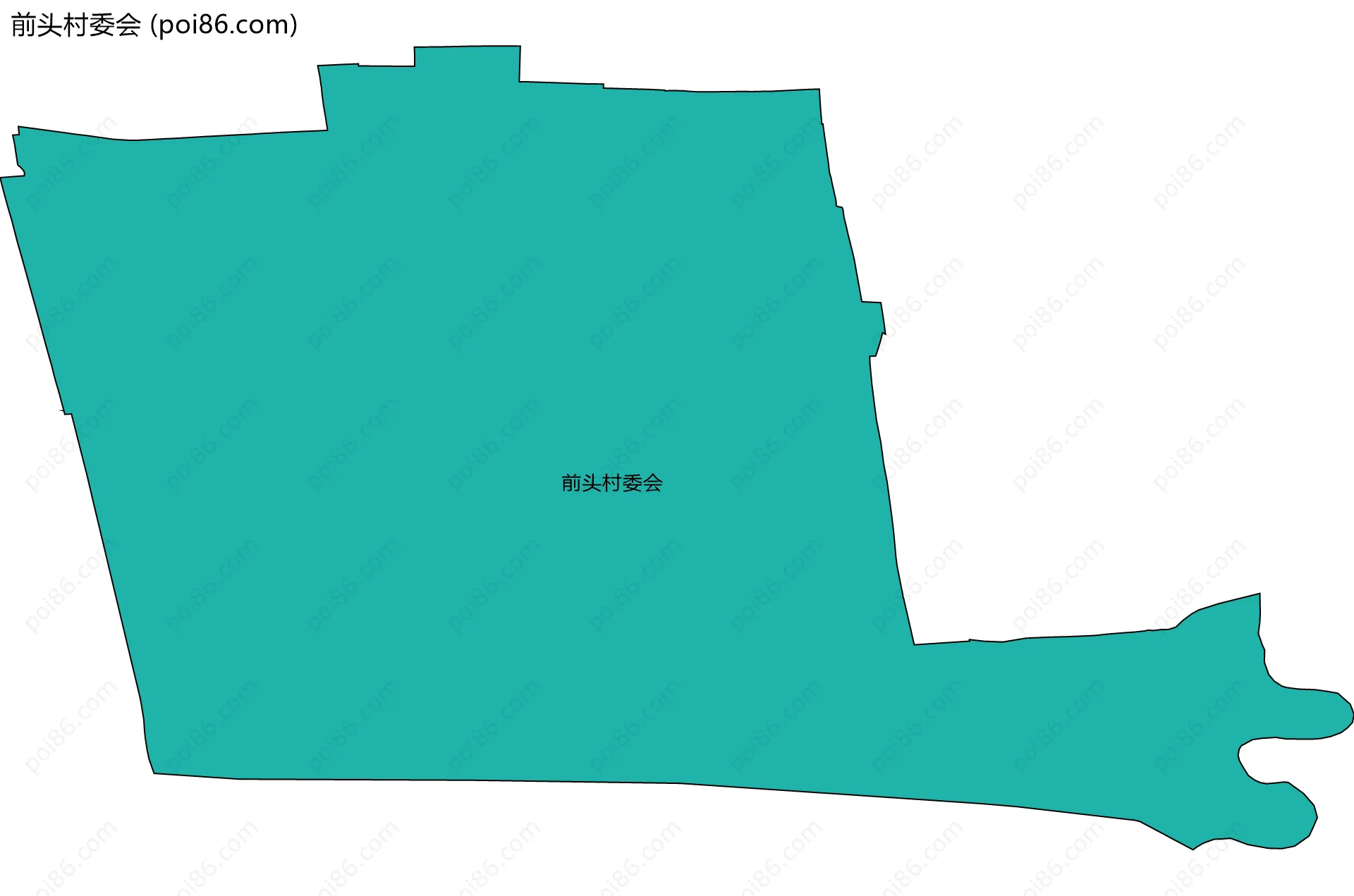前头村委会边界地图