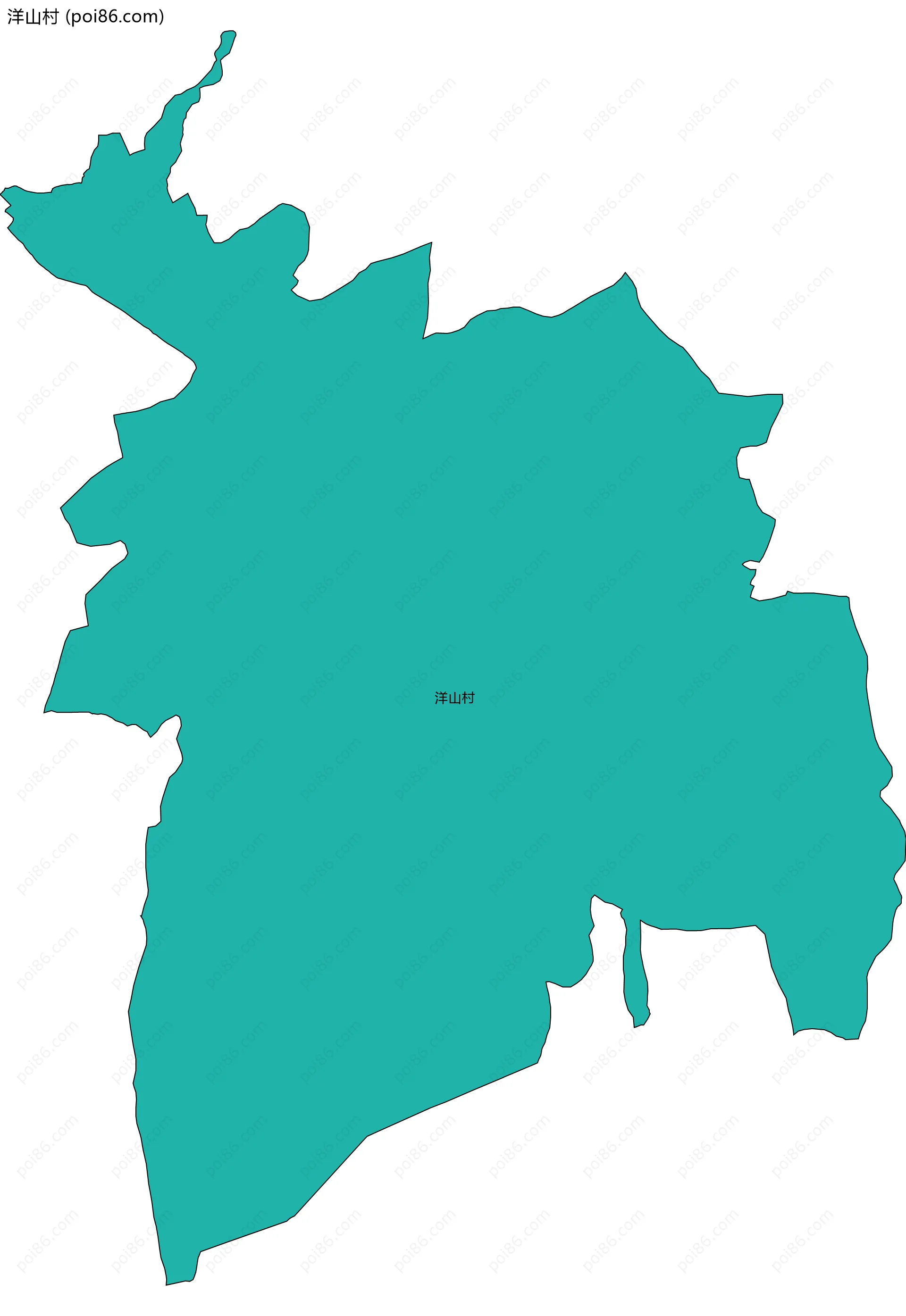 洋山村边界地图
