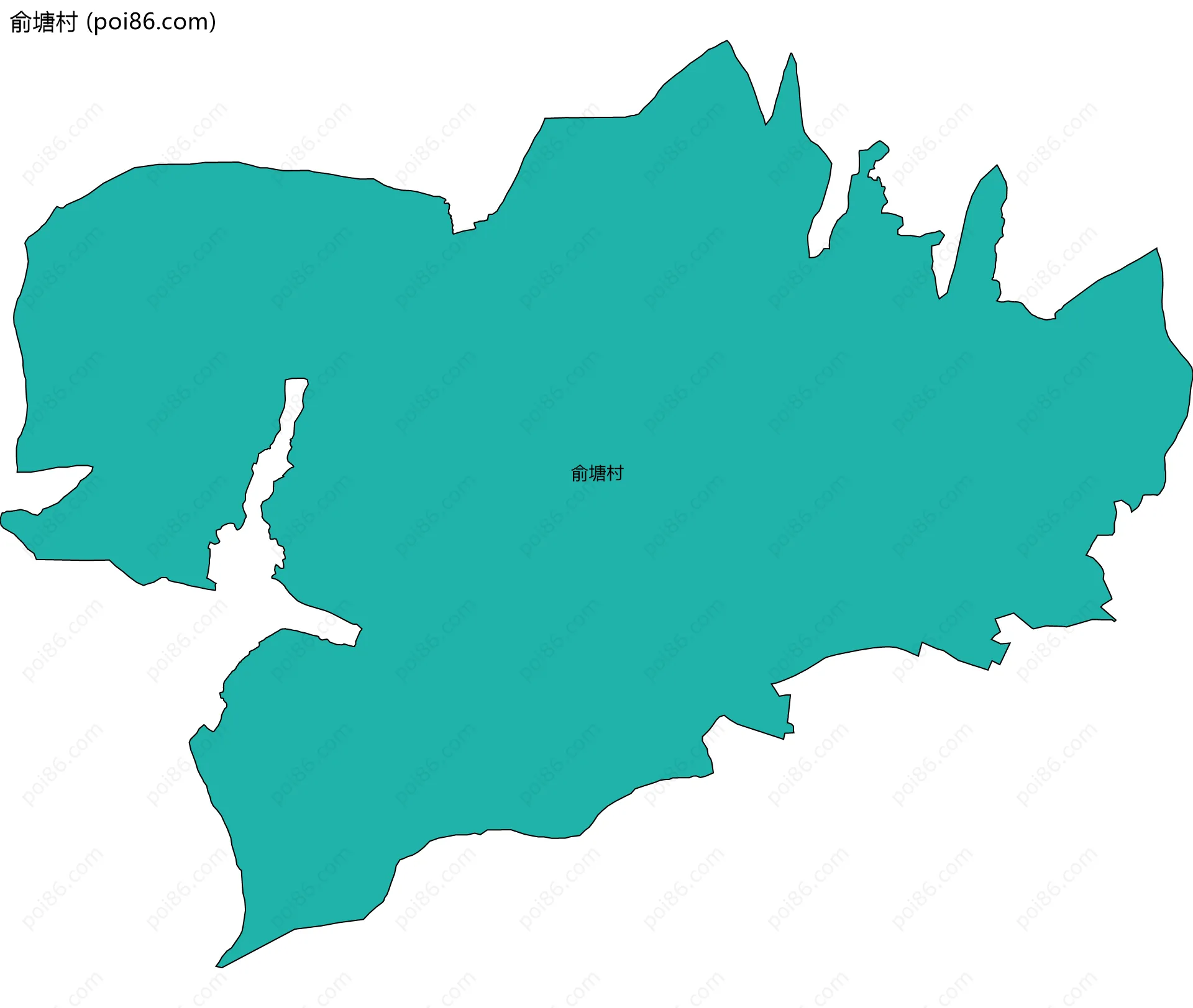 俞塘村边界地图