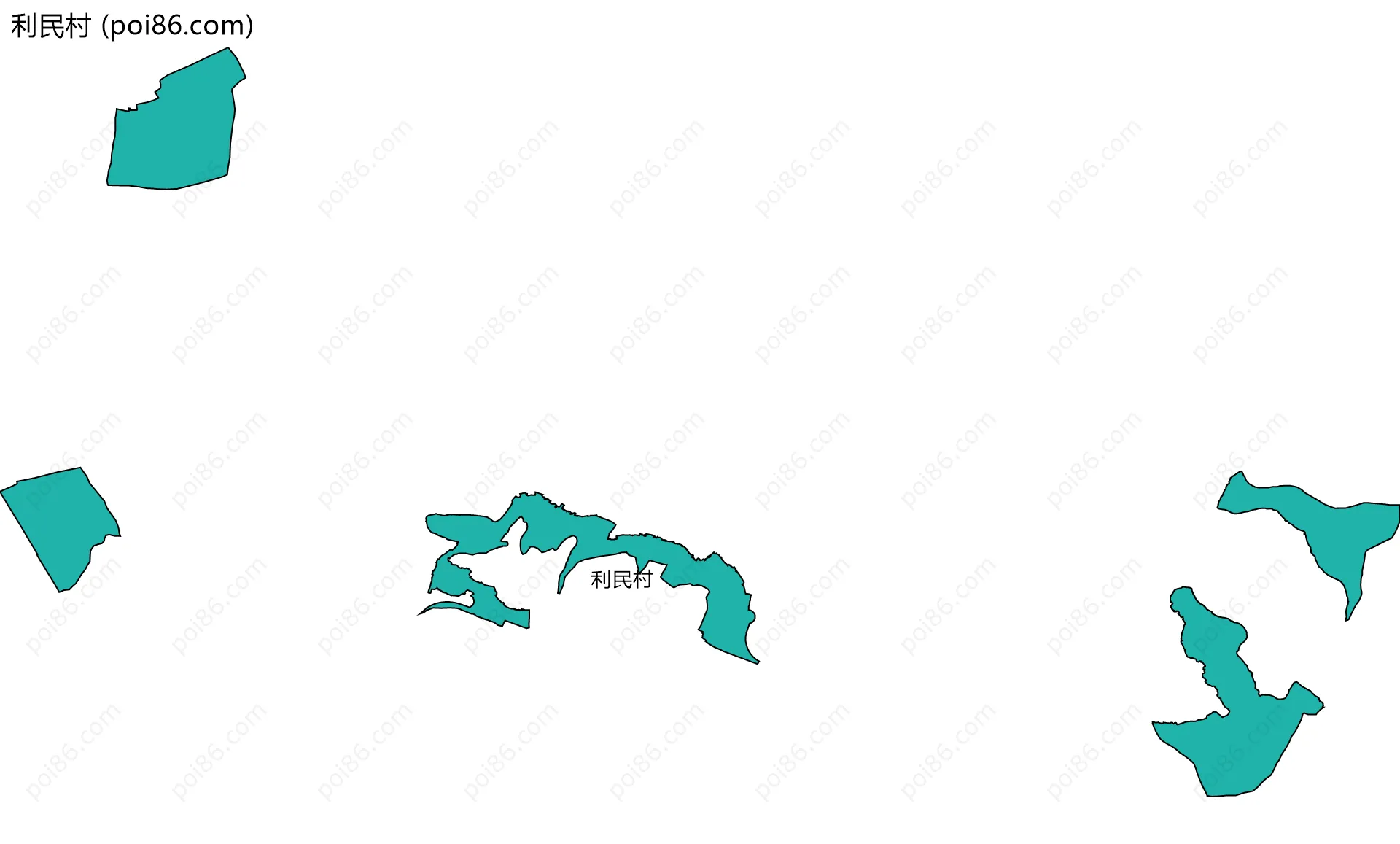 利民村边界地图