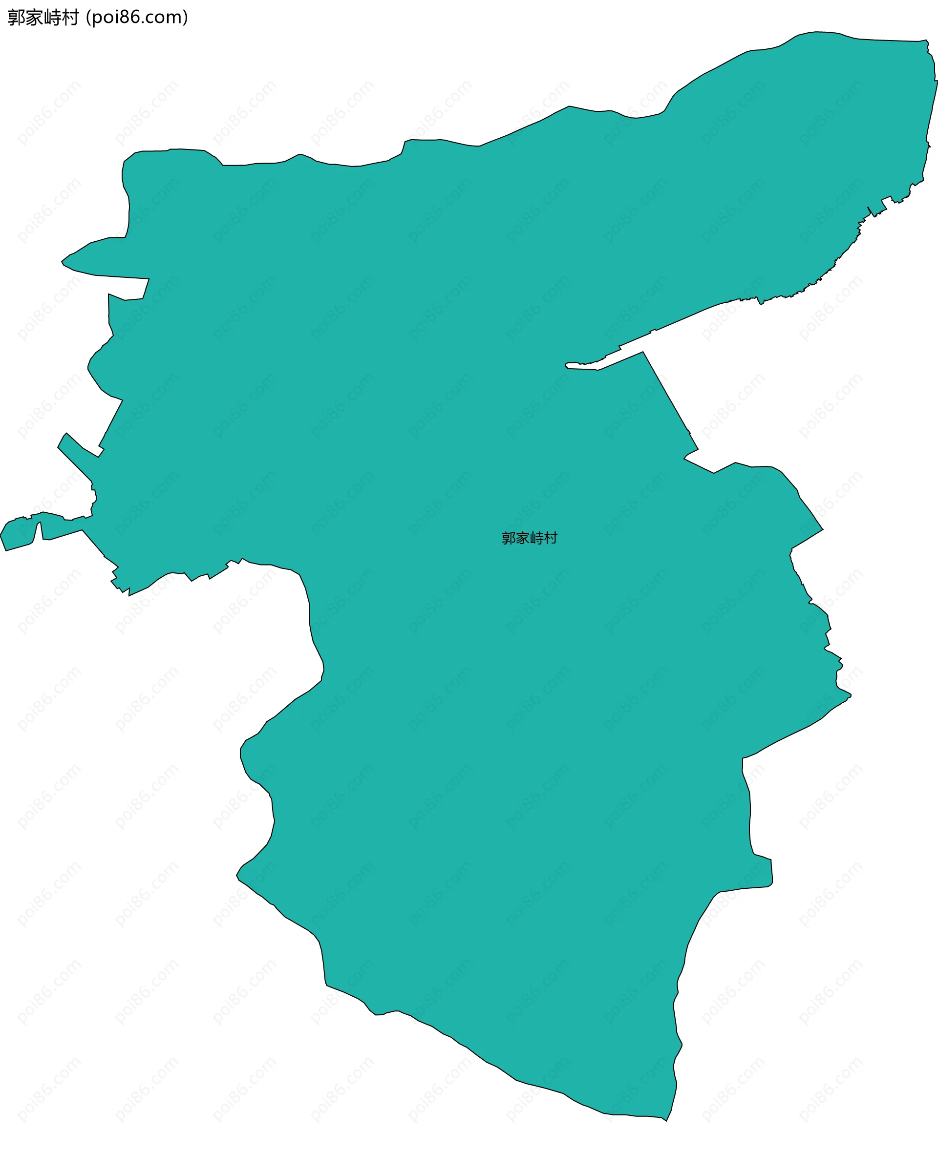 郭家峙村边界地图