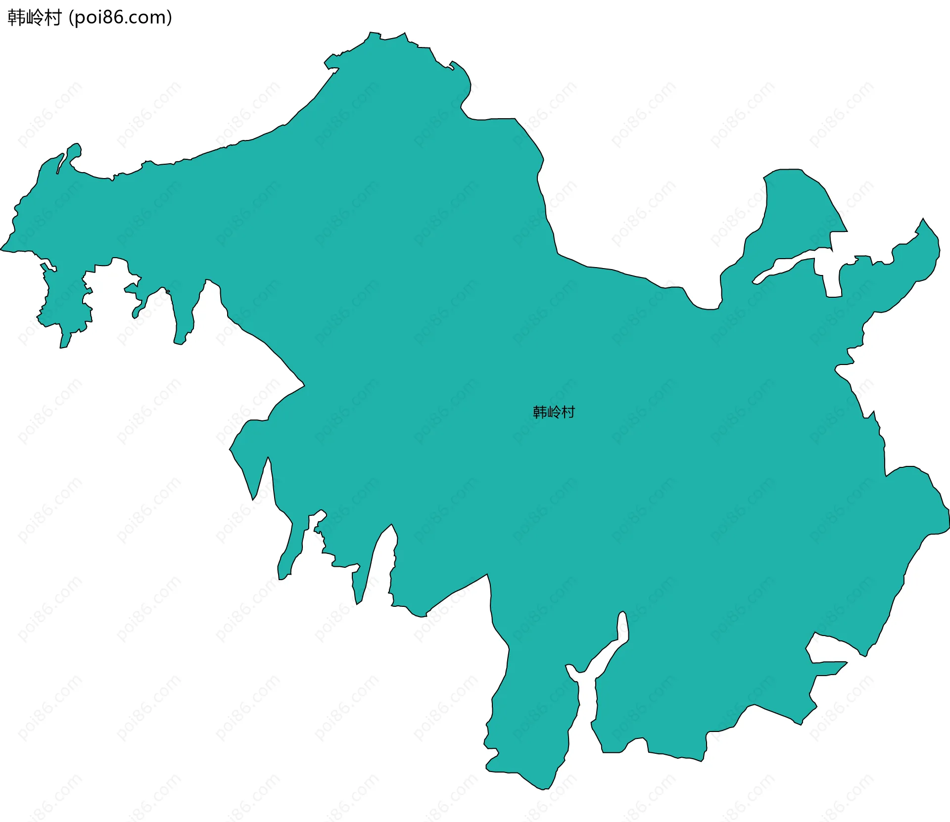 韩岭村边界地图