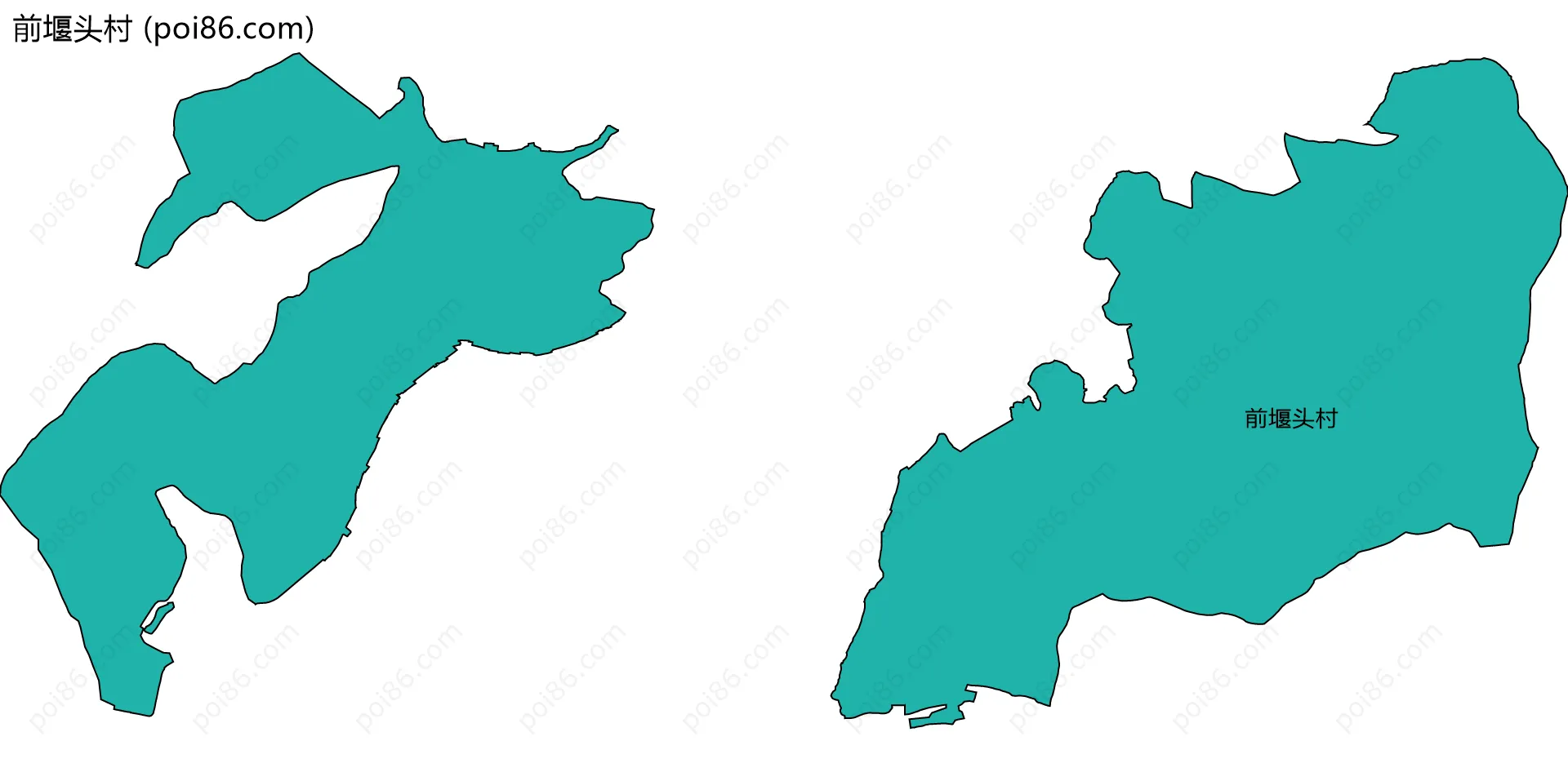 前堰头村边界地图