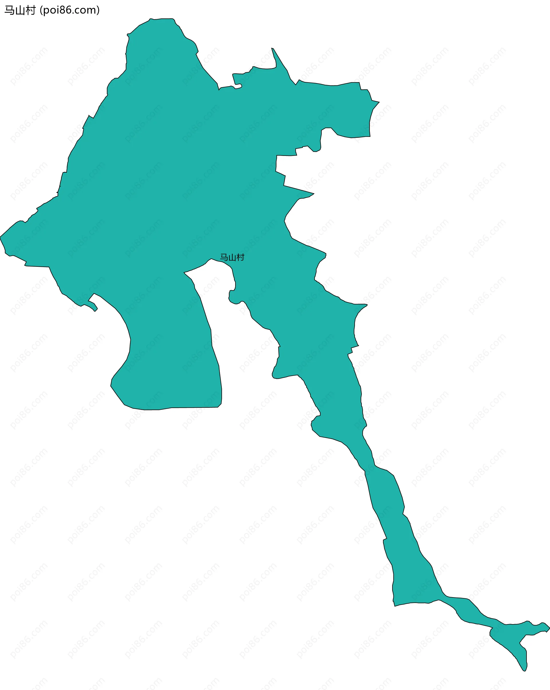 马山村边界地图