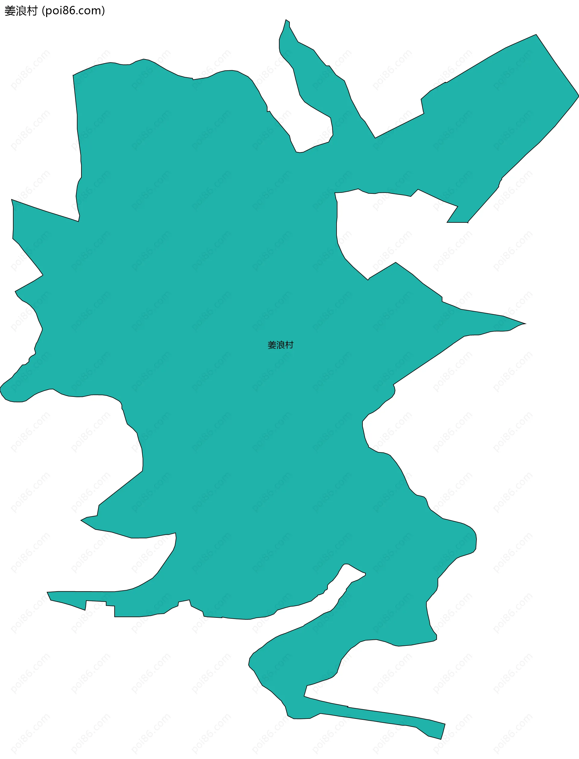 姜浪村边界地图