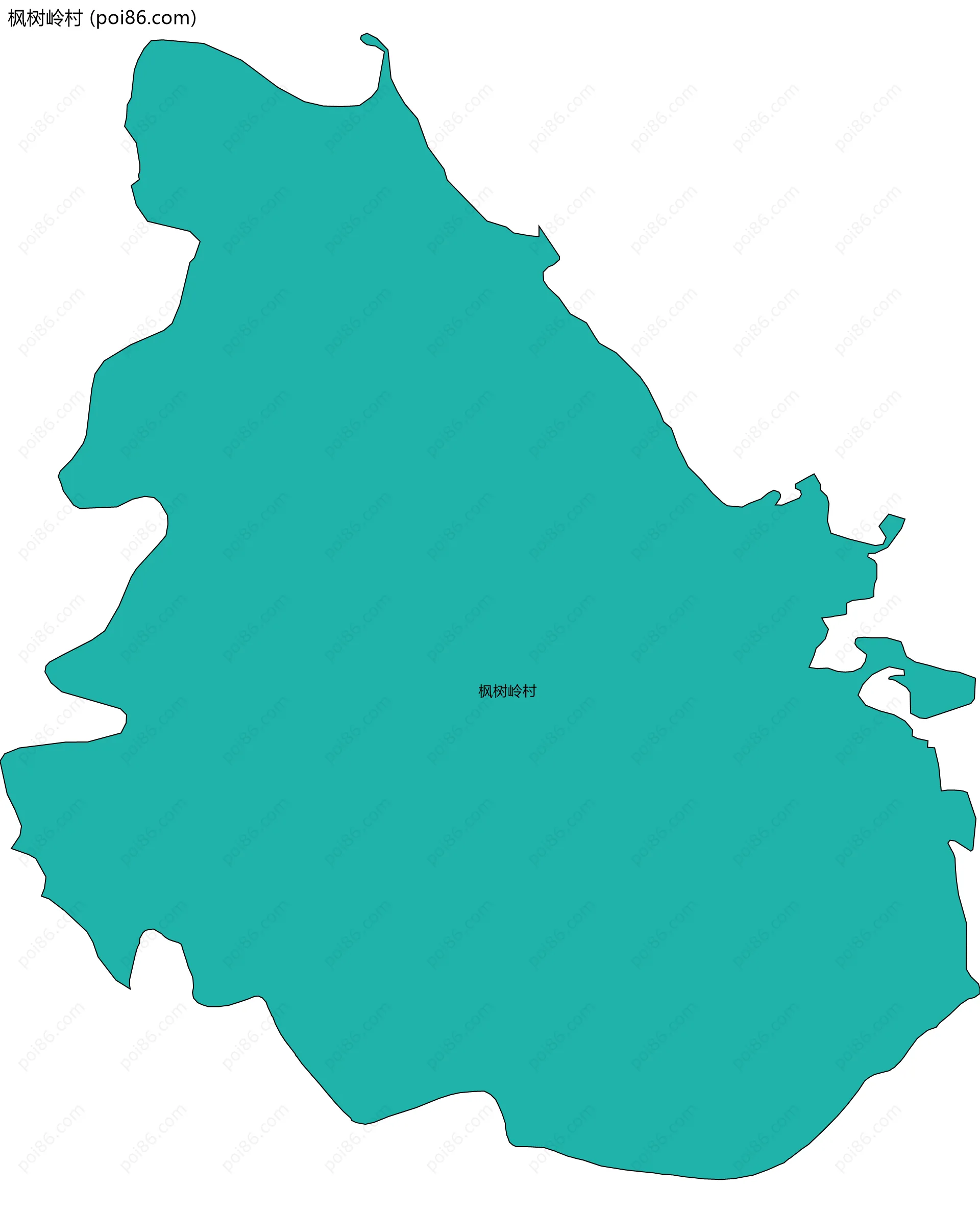 枫树岭村边界地图
