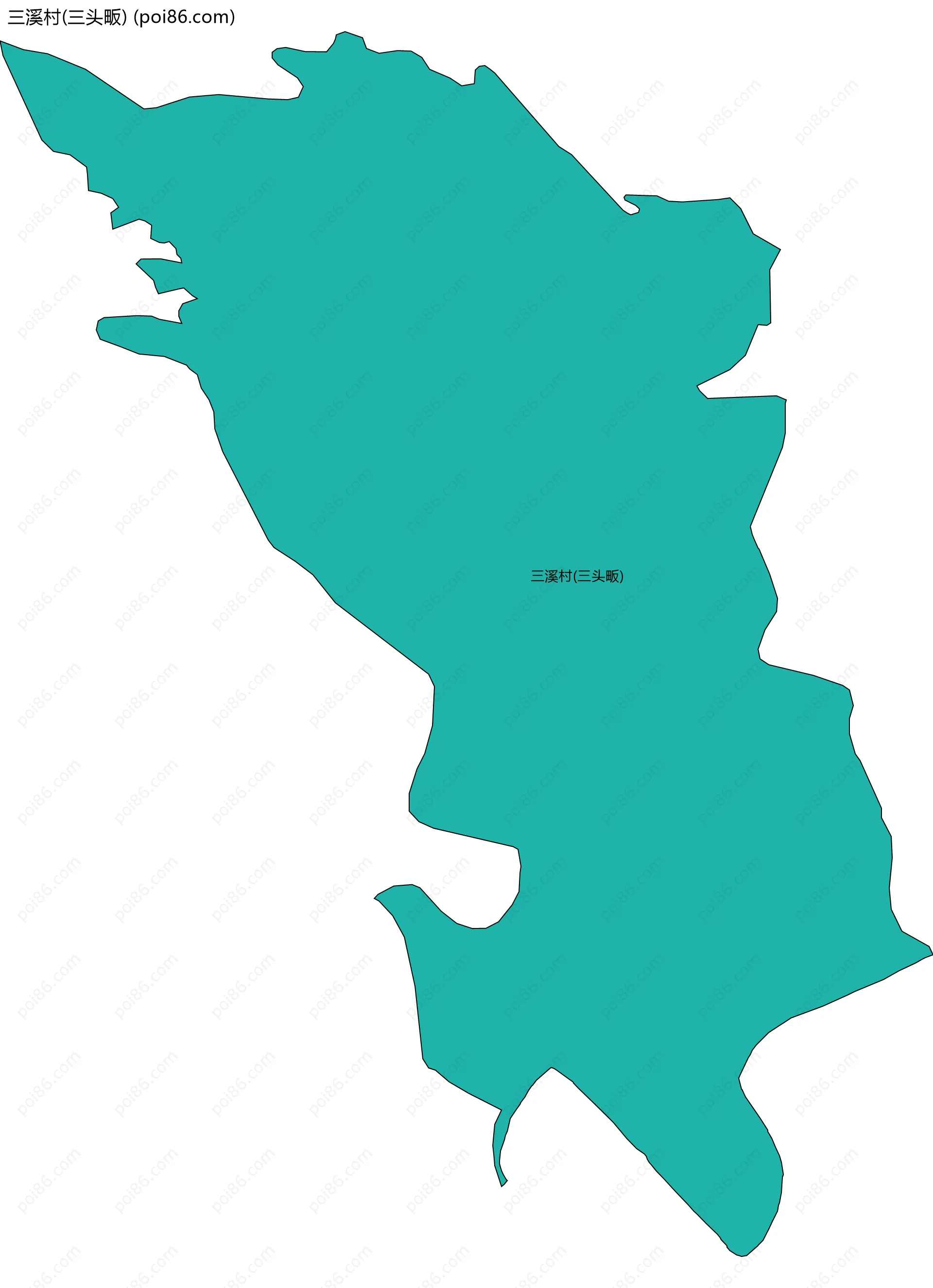 三溪村(三头畈)边界地图