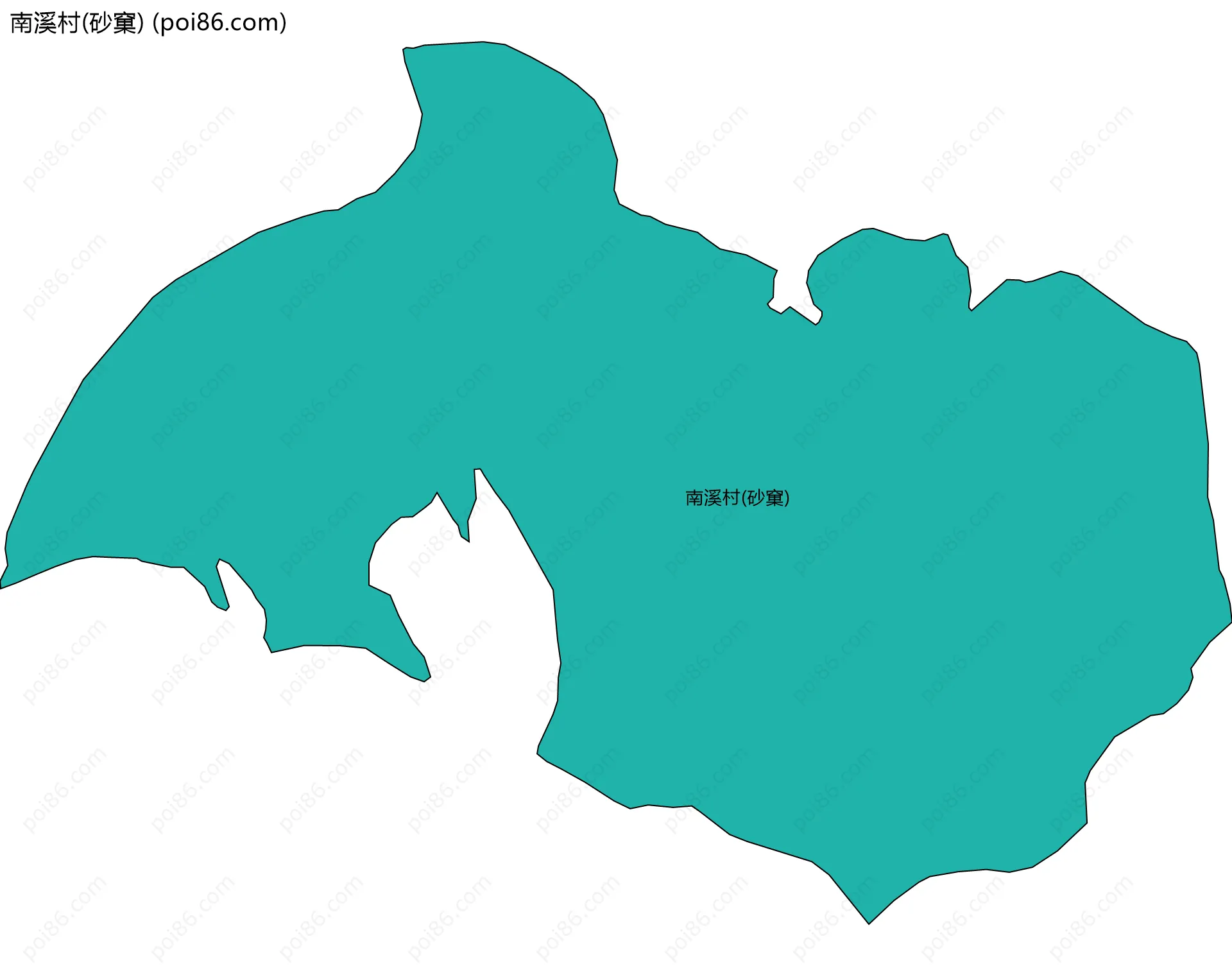 南溪村(砂窠)边界地图