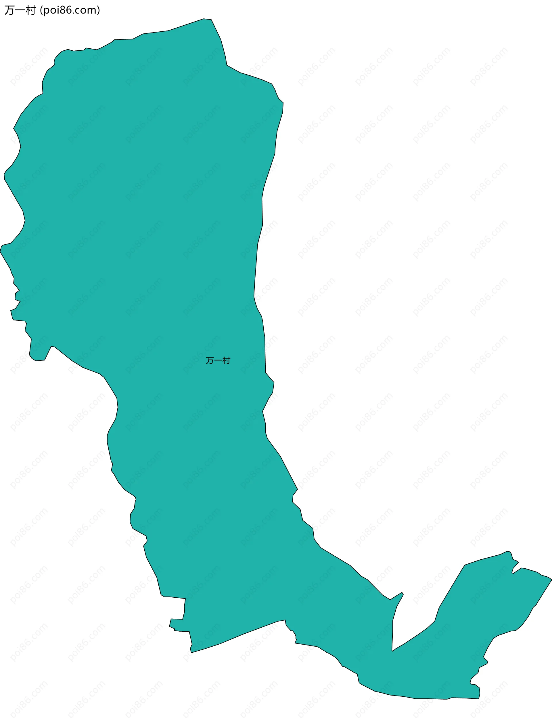 万一村边界地图