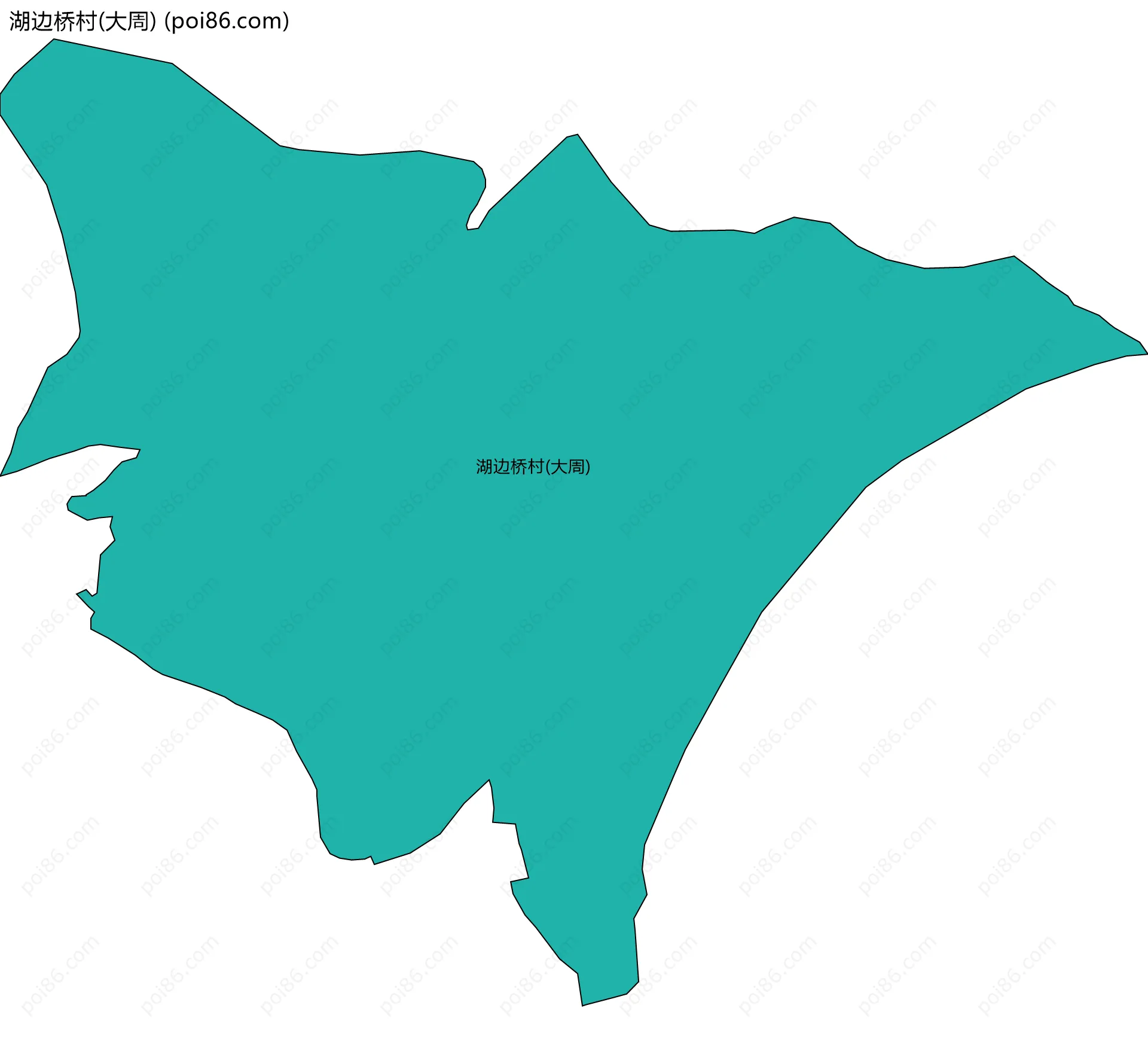 湖边桥村(大周)边界地图