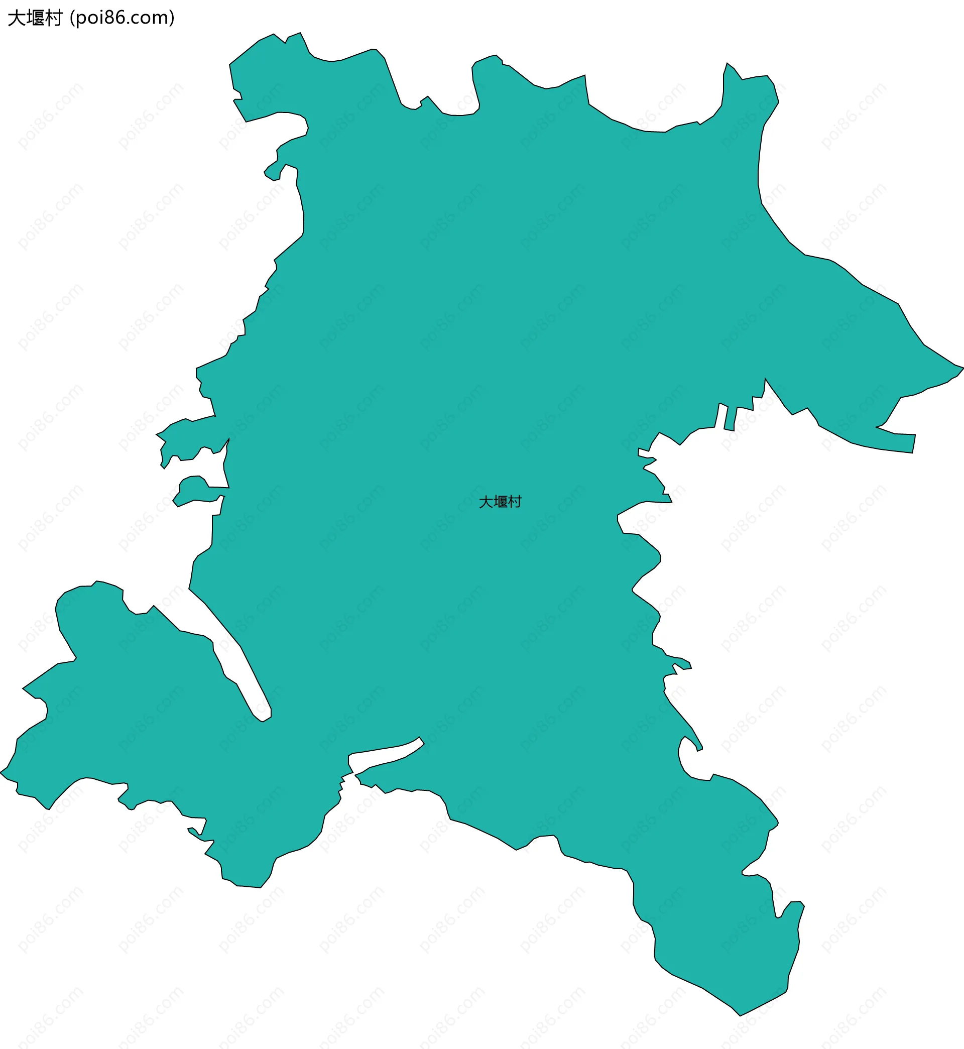 大堰村边界地图