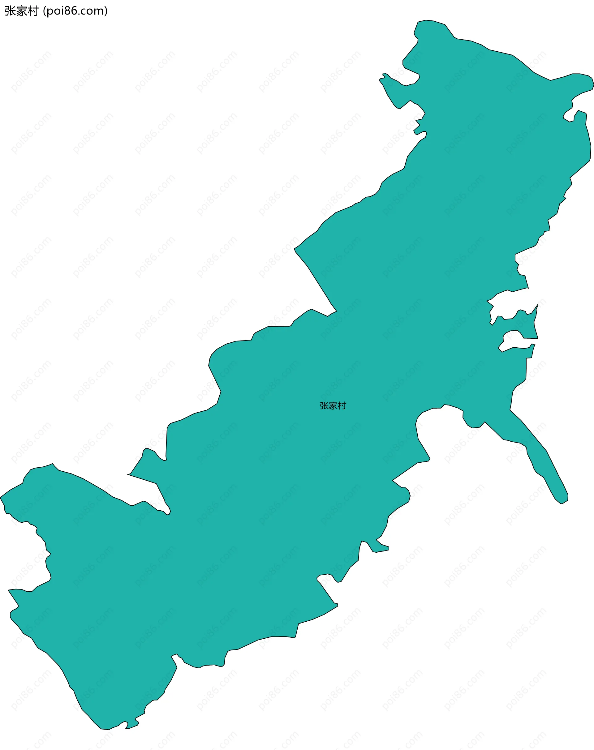张家村边界地图