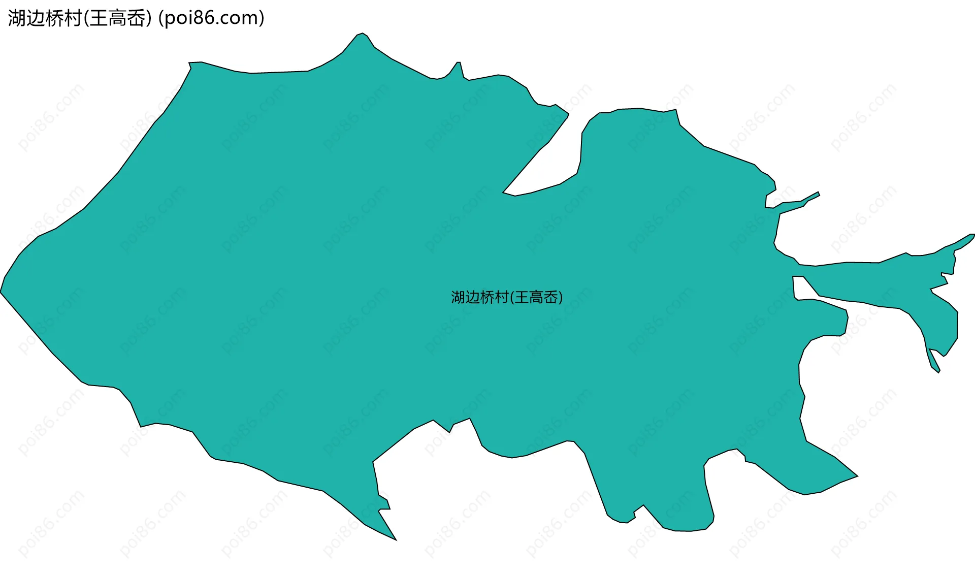 湖边桥村(王高岙)边界地图