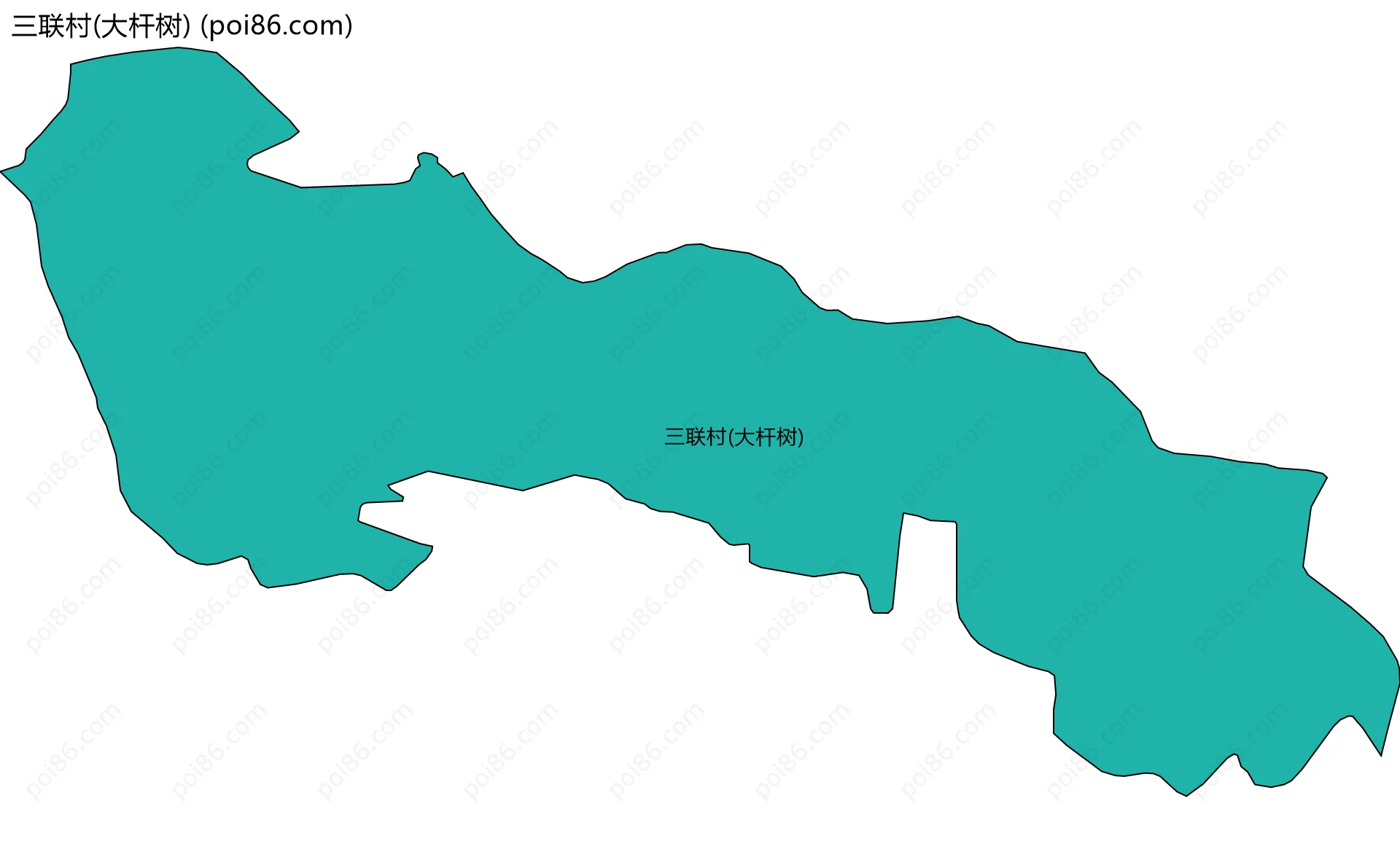 三联村(大杆树)边界地图