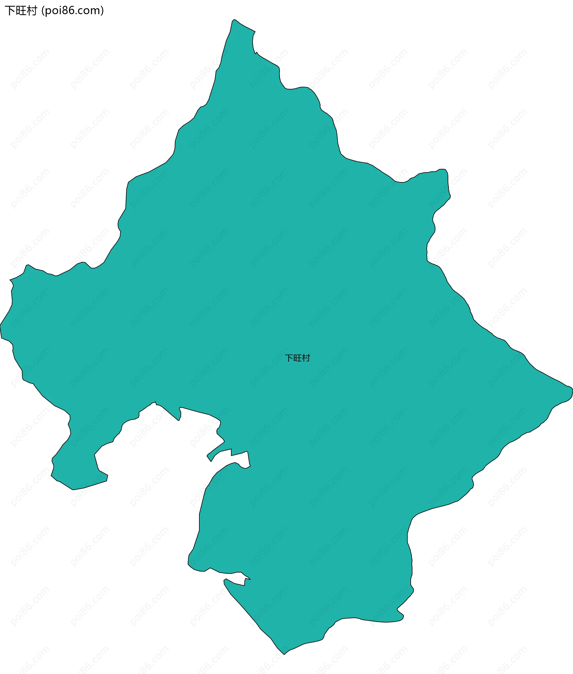 下旺村边界地图