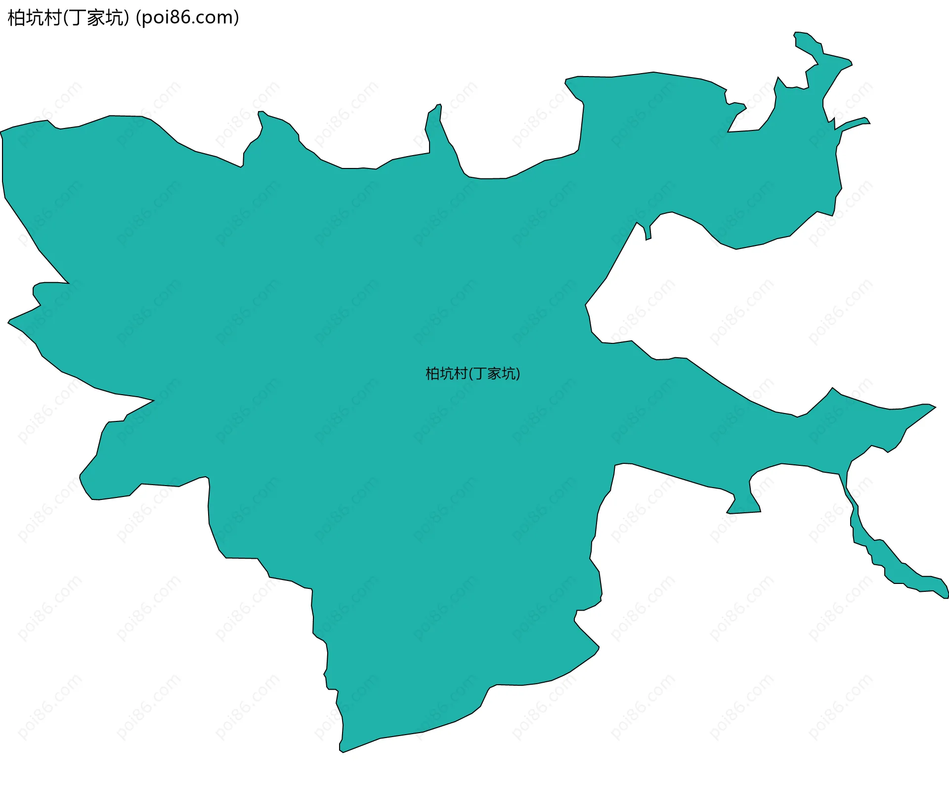 柏坑村(丁家坑)边界地图