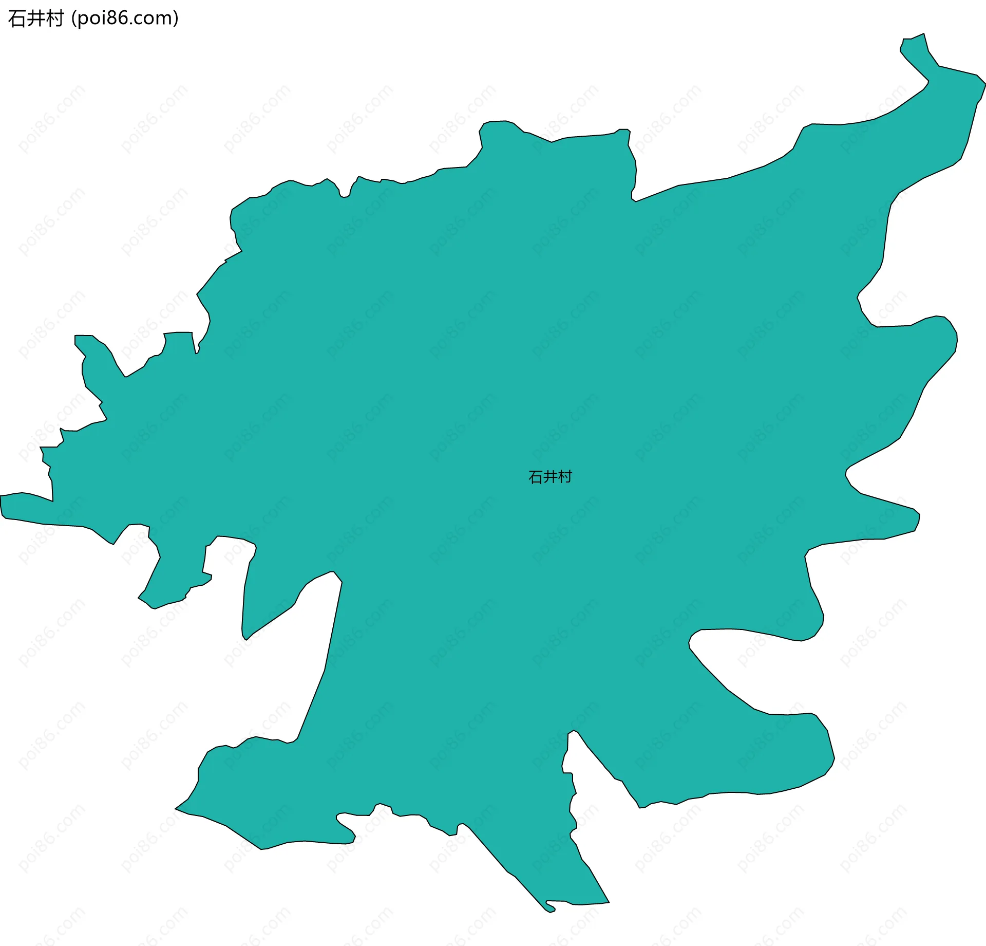 石井村边界地图