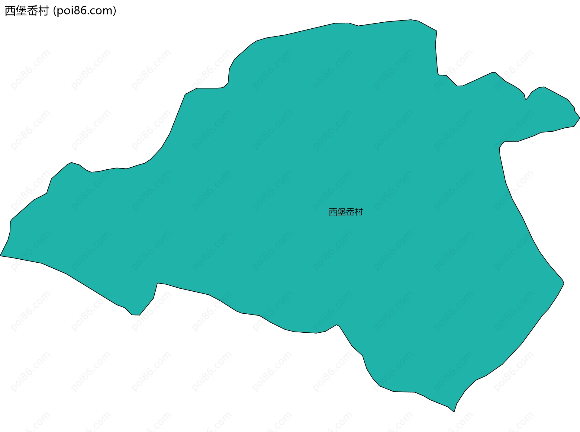 西堡岙村边界地图