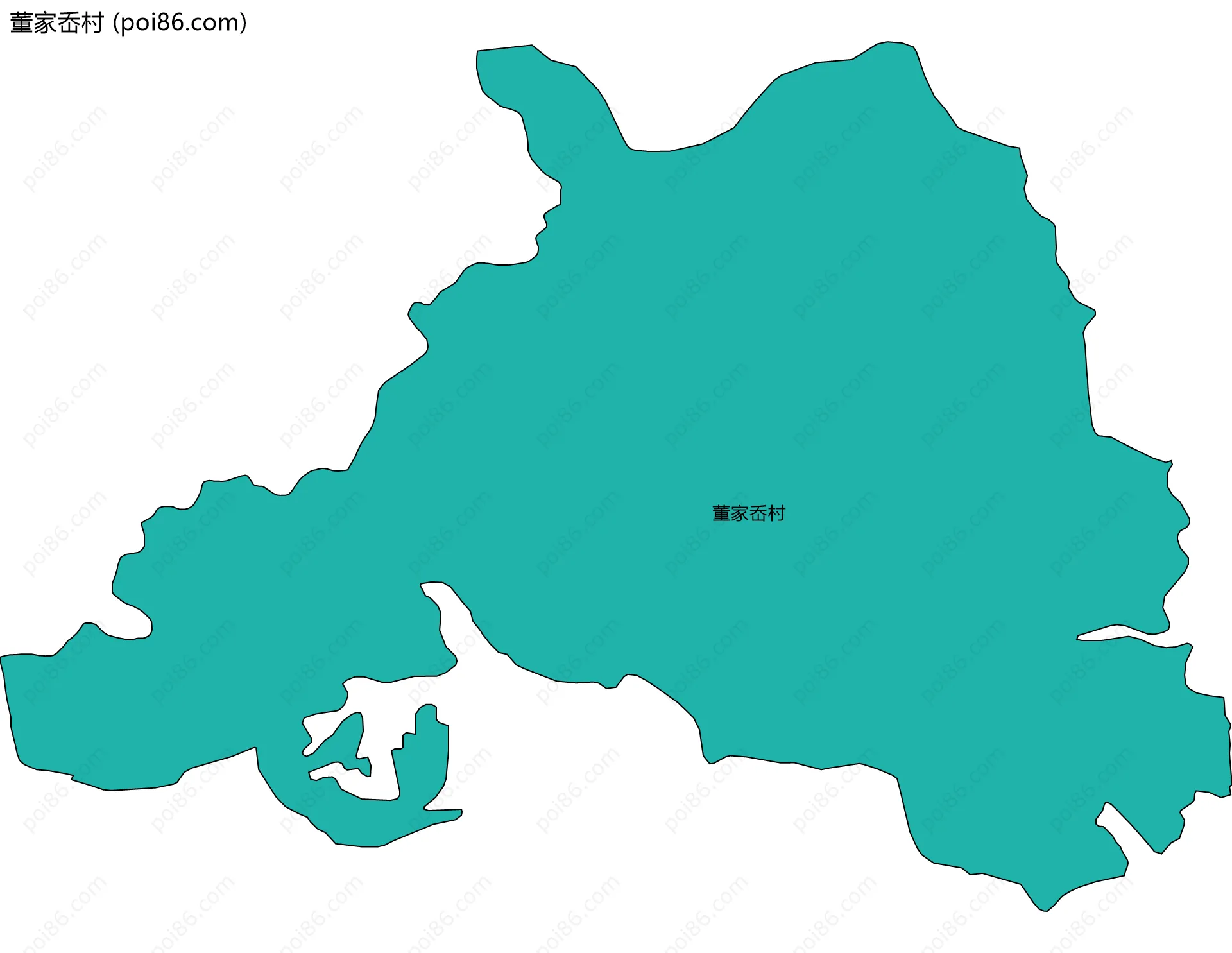 董家岙村边界地图