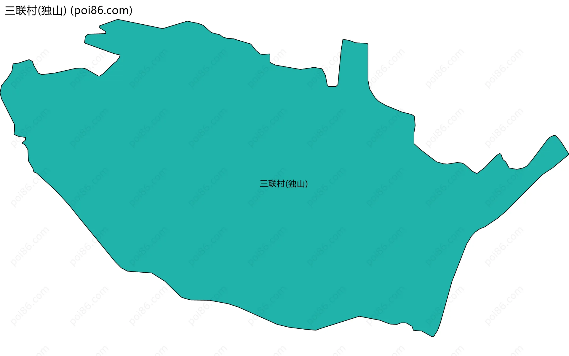 三联村(独山)边界地图