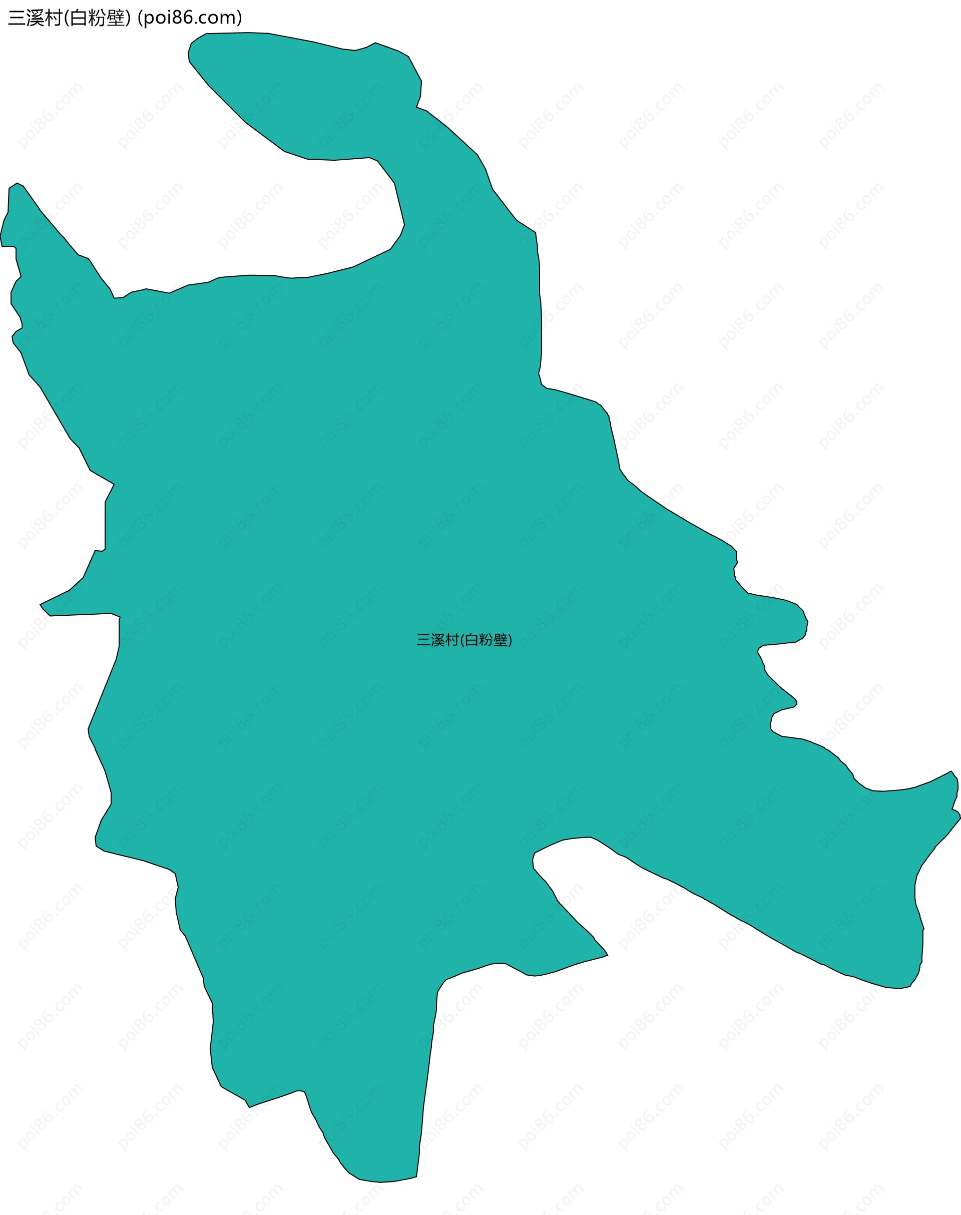 三溪村(白粉壁)边界地图