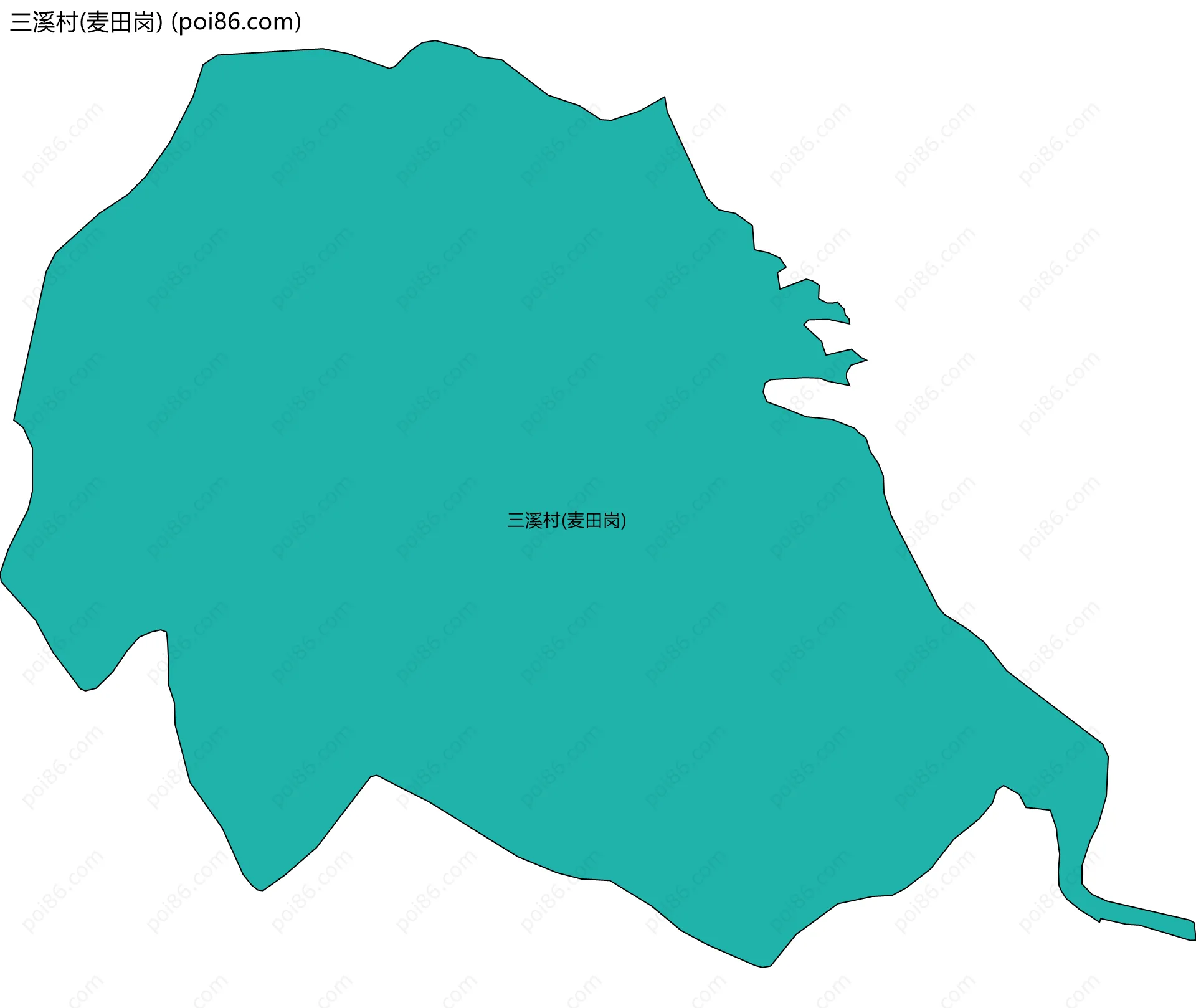 三溪村(麦田岗)边界地图