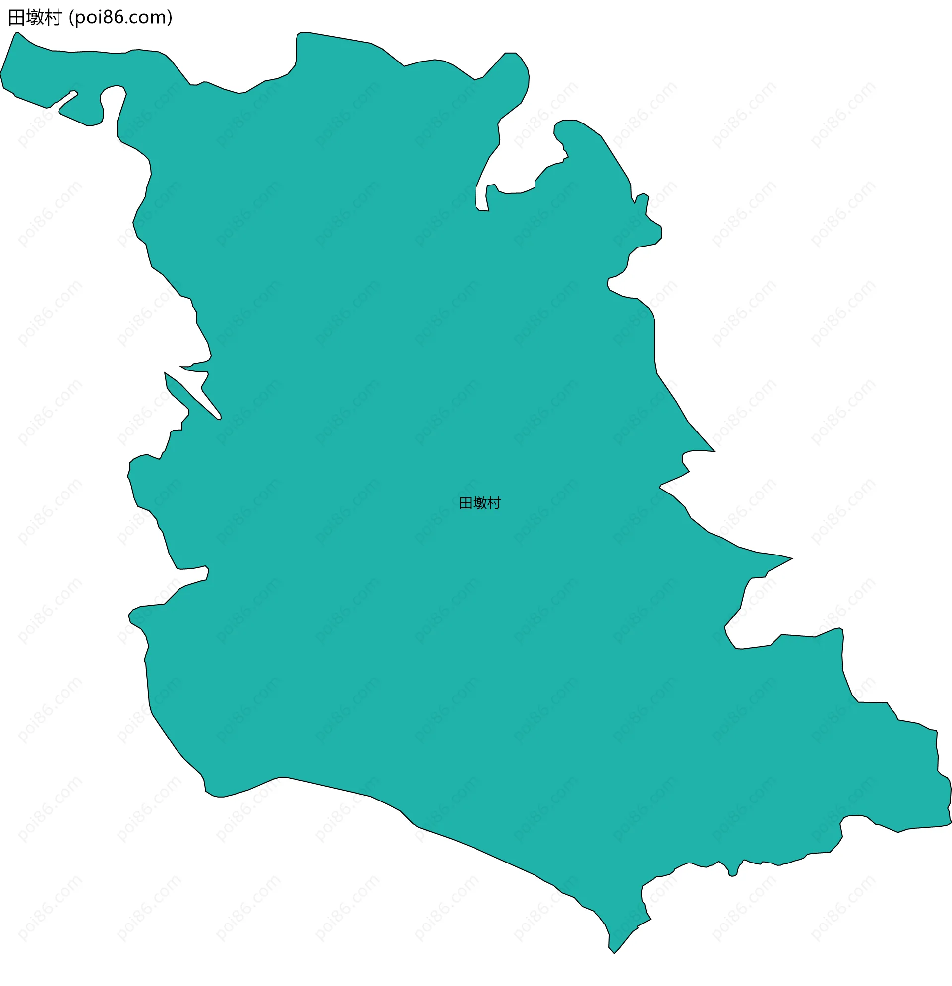 田墩村边界地图
