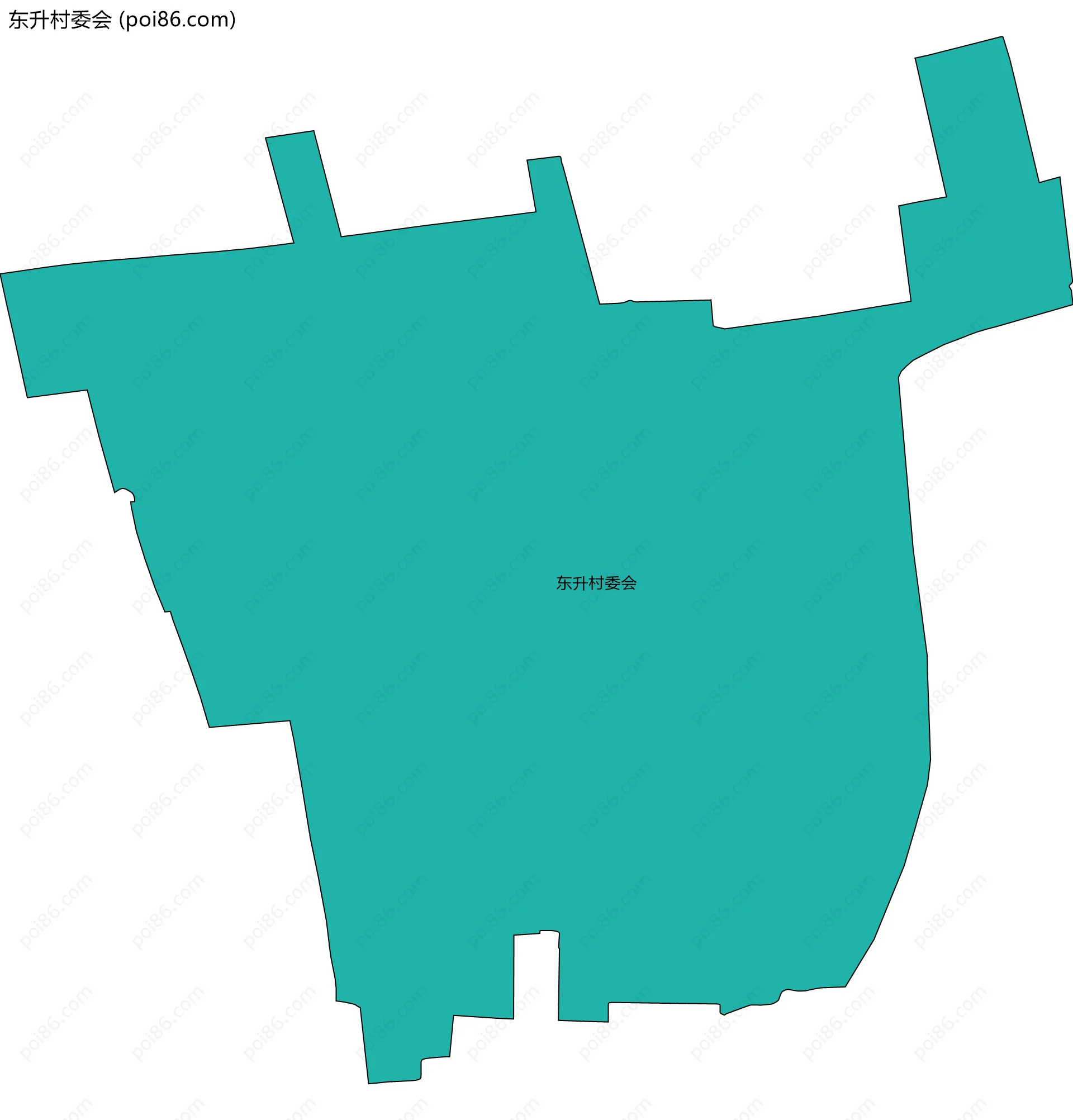 东升村委会边界地图