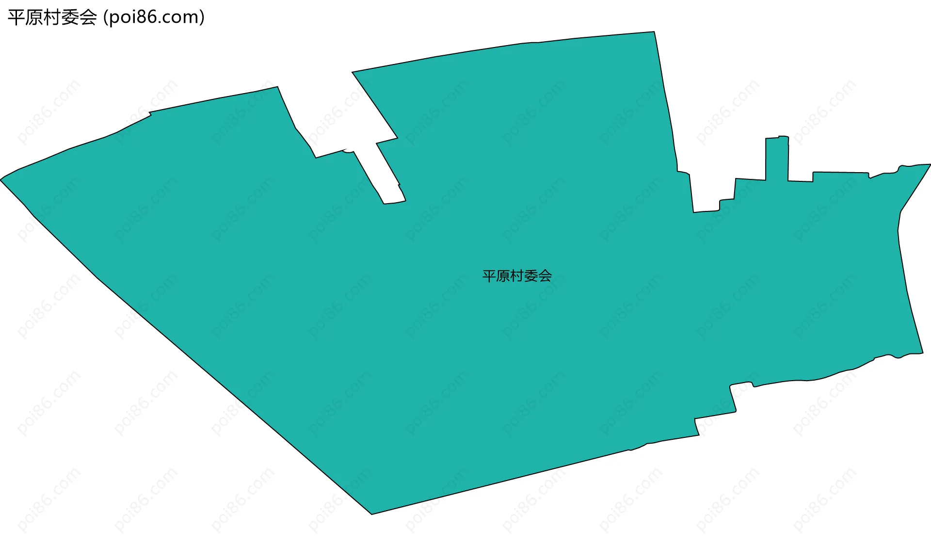 平原村委会边界地图
