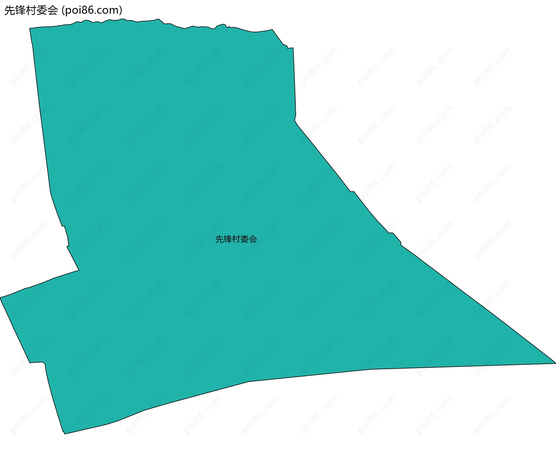 先锋村委会边界地图