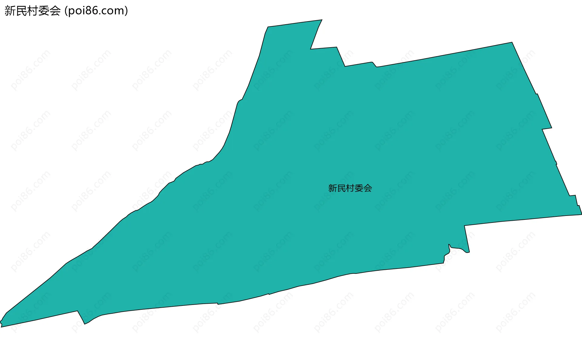 新民村委会边界地图