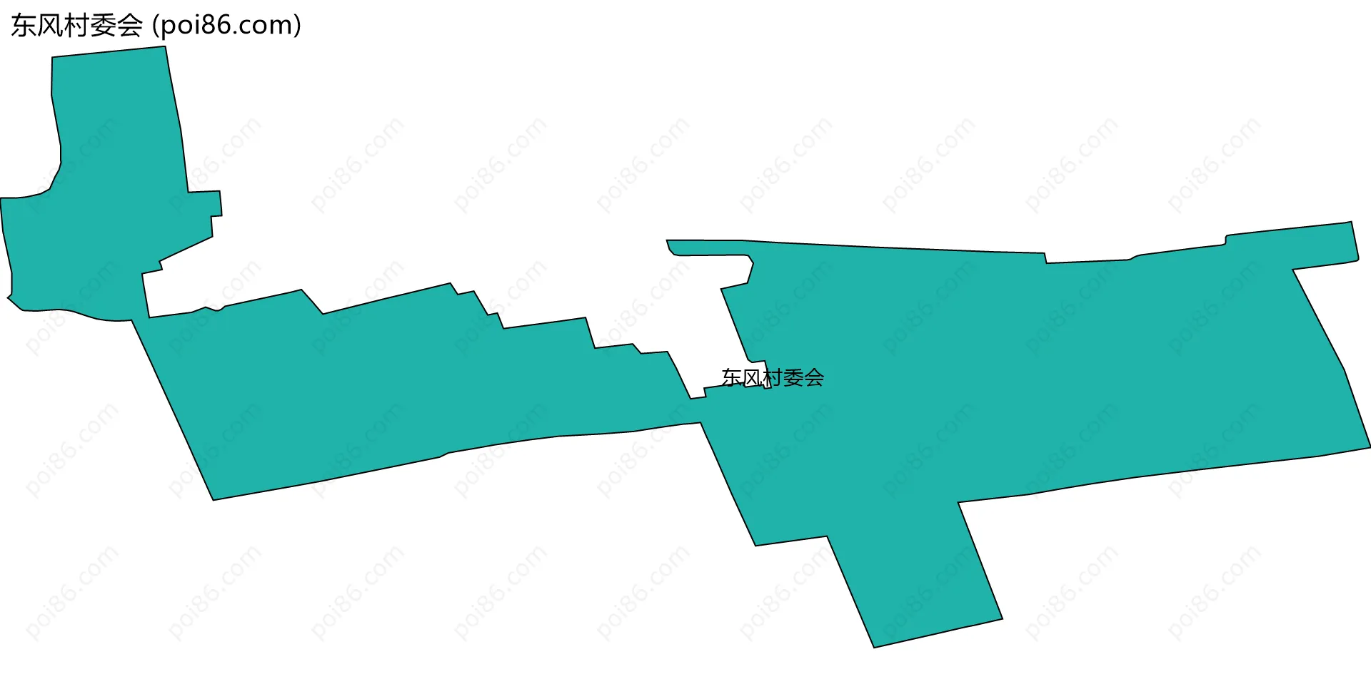 东风村委会边界地图