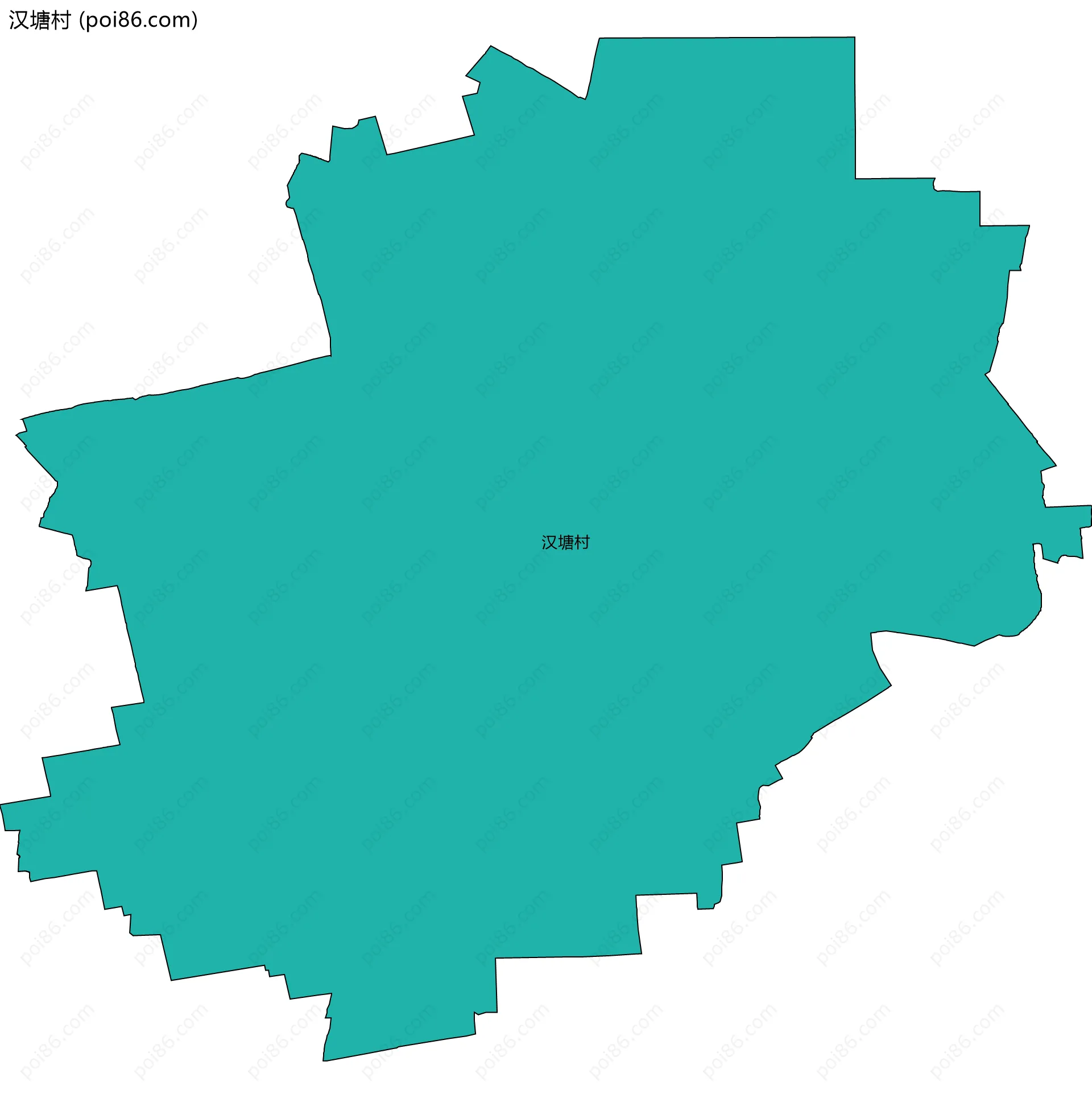 汉塘村边界地图