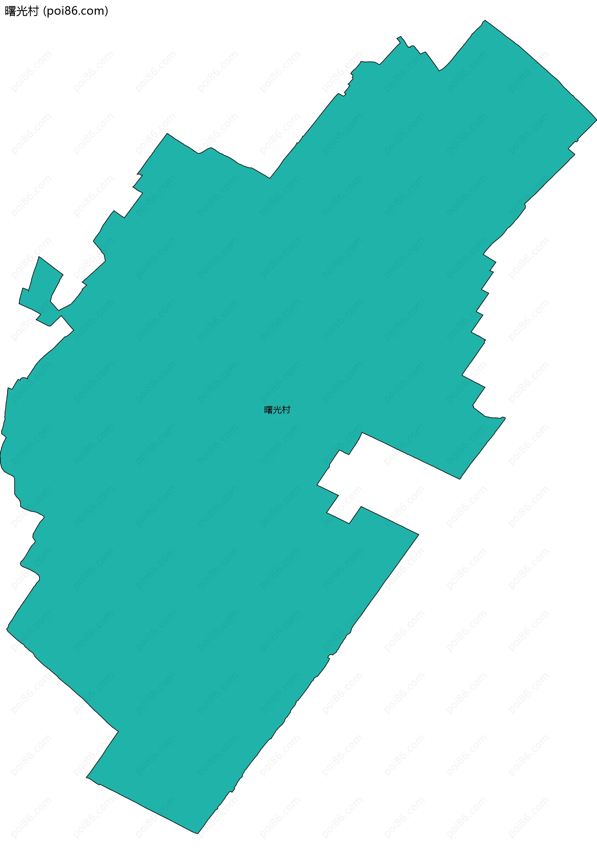 曙光村边界地图