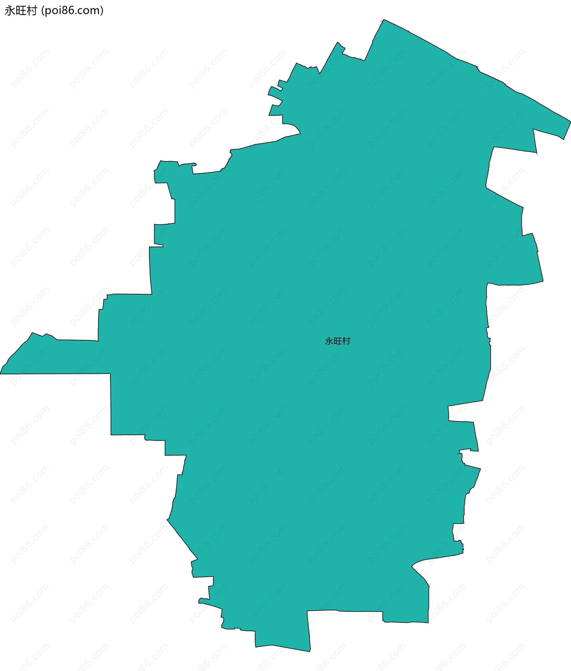 永旺村边界地图