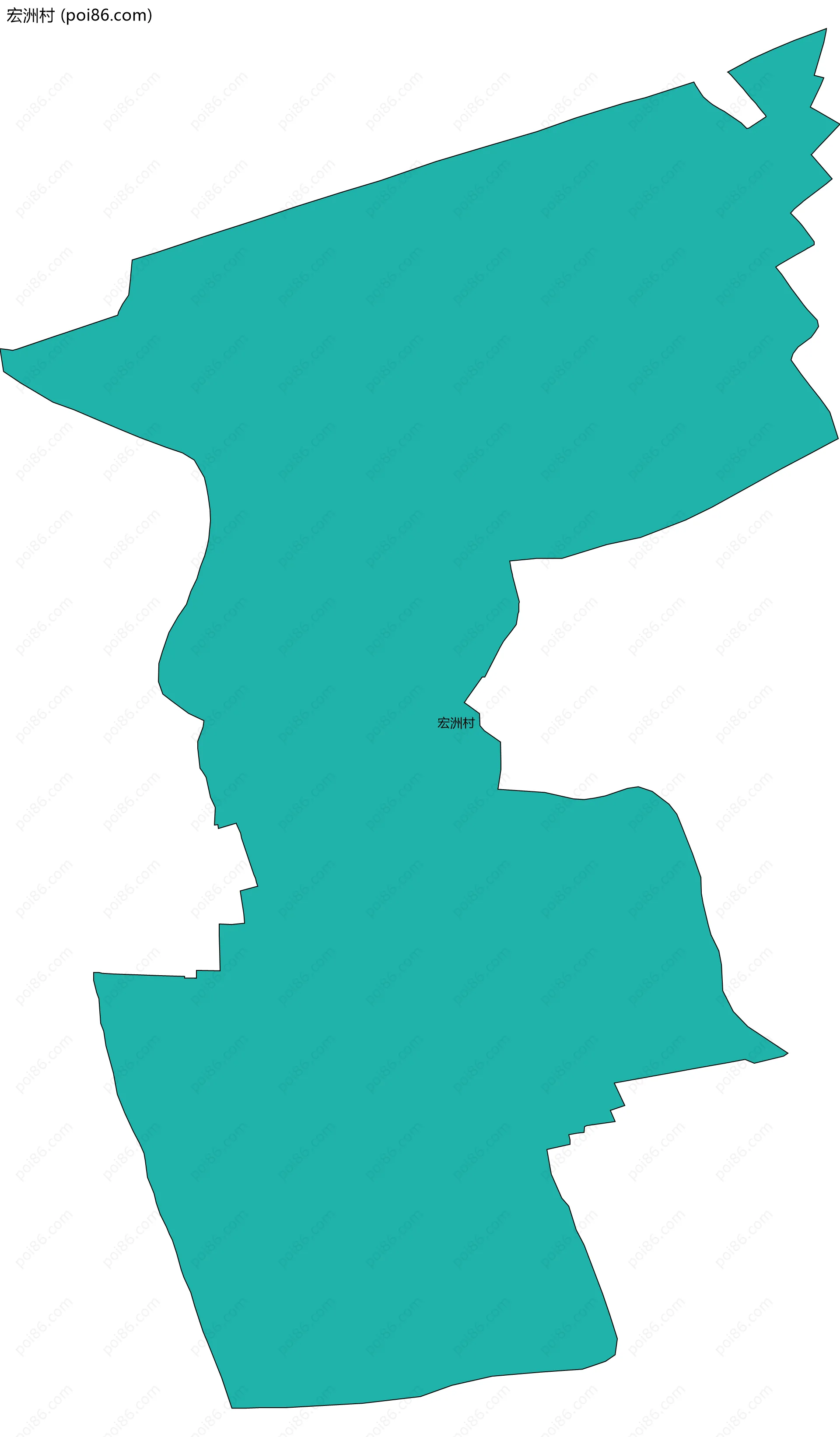 宏洲村边界地图