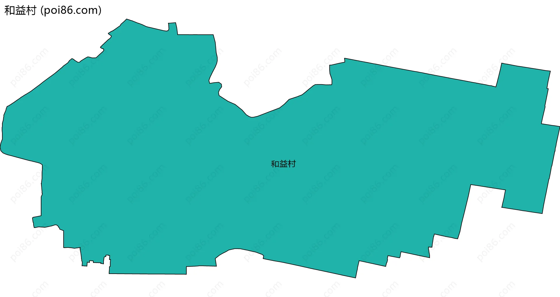 和益村边界地图